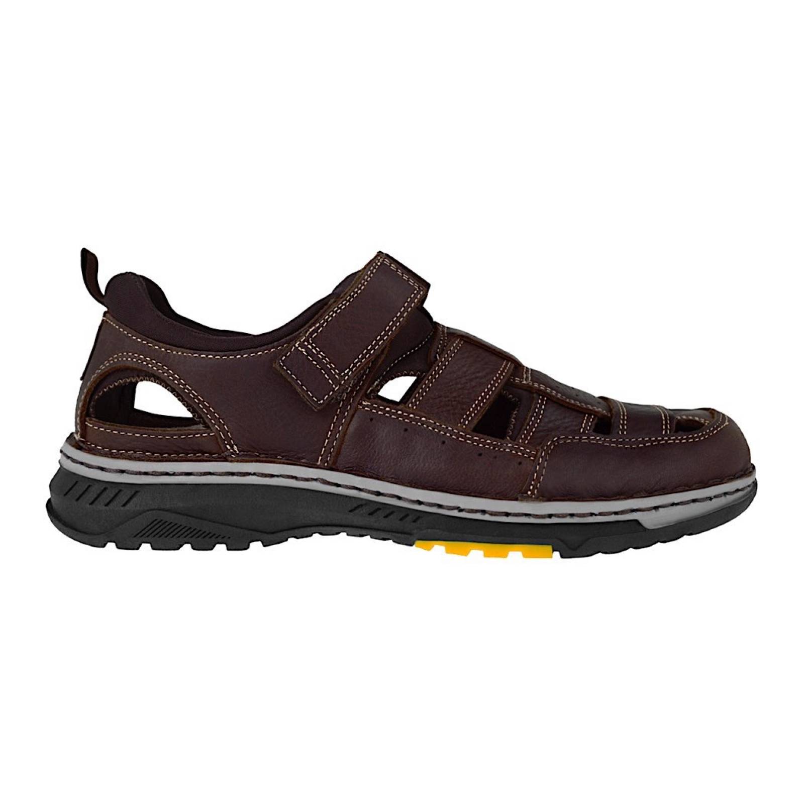 HUARACHES CABALLERO LOBO SOLO 6517 PIEL CAFÉ