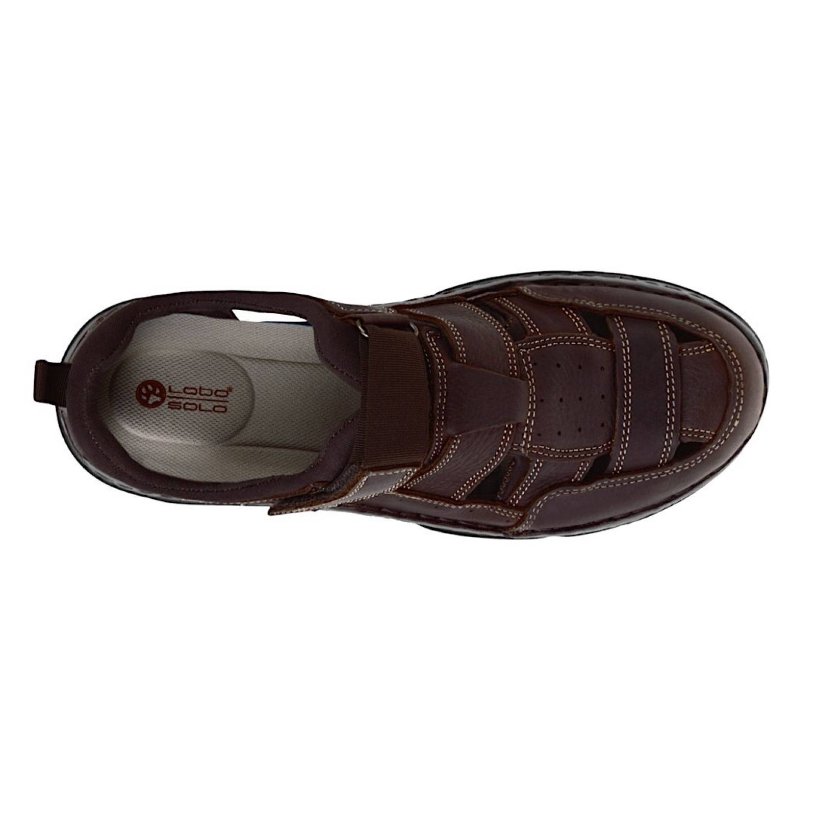HUARACHES CABALLERO LOBO SOLO 6517 PIEL CAFÉ