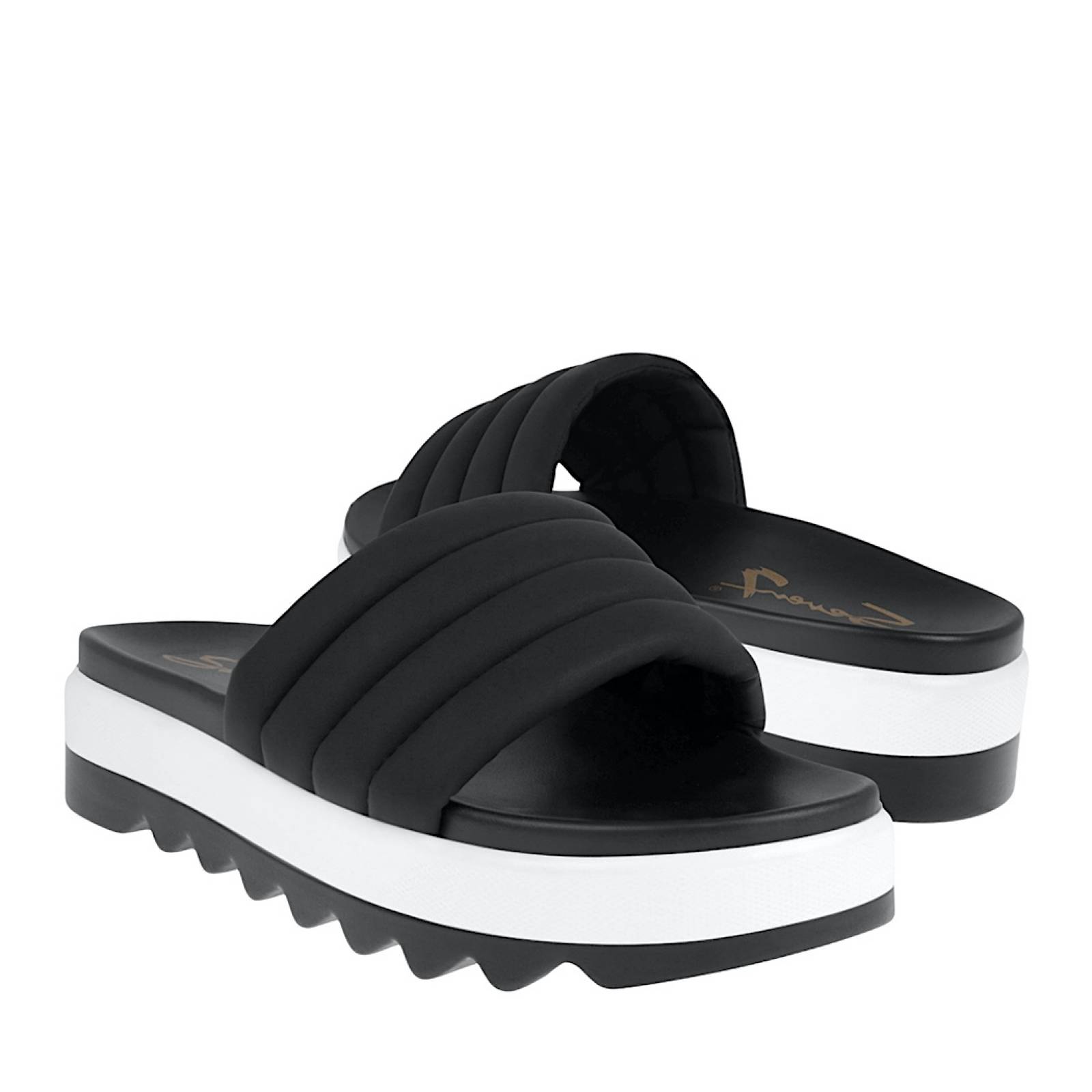 SANDALIAS DAMA SEVEN 7 25130 SIMIPIEL NEGRO