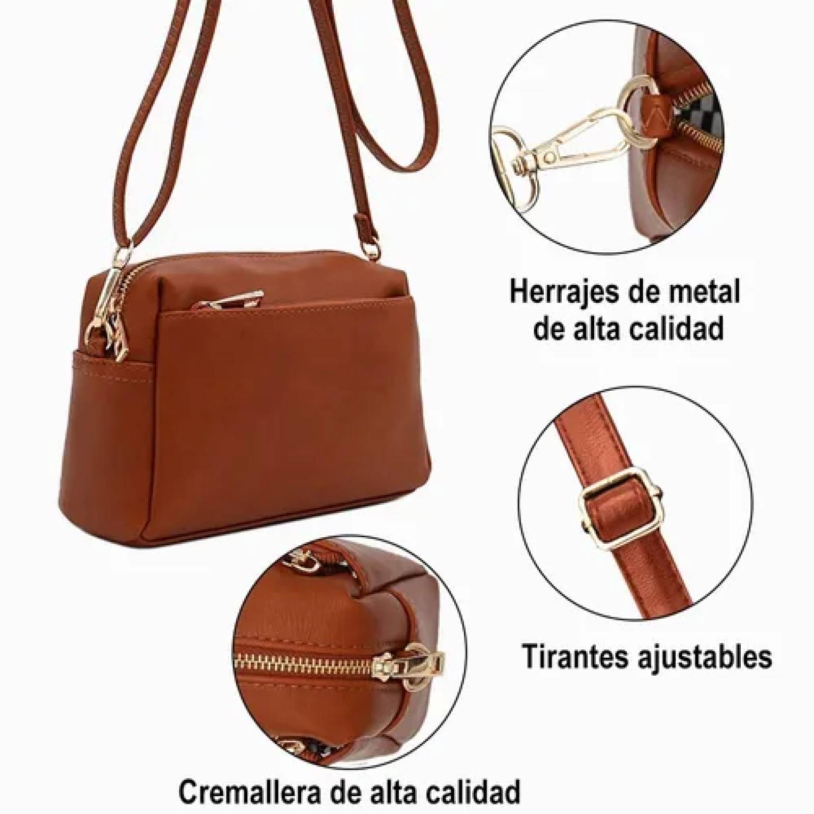 Bolsa crossbody bandolera con bolsillo