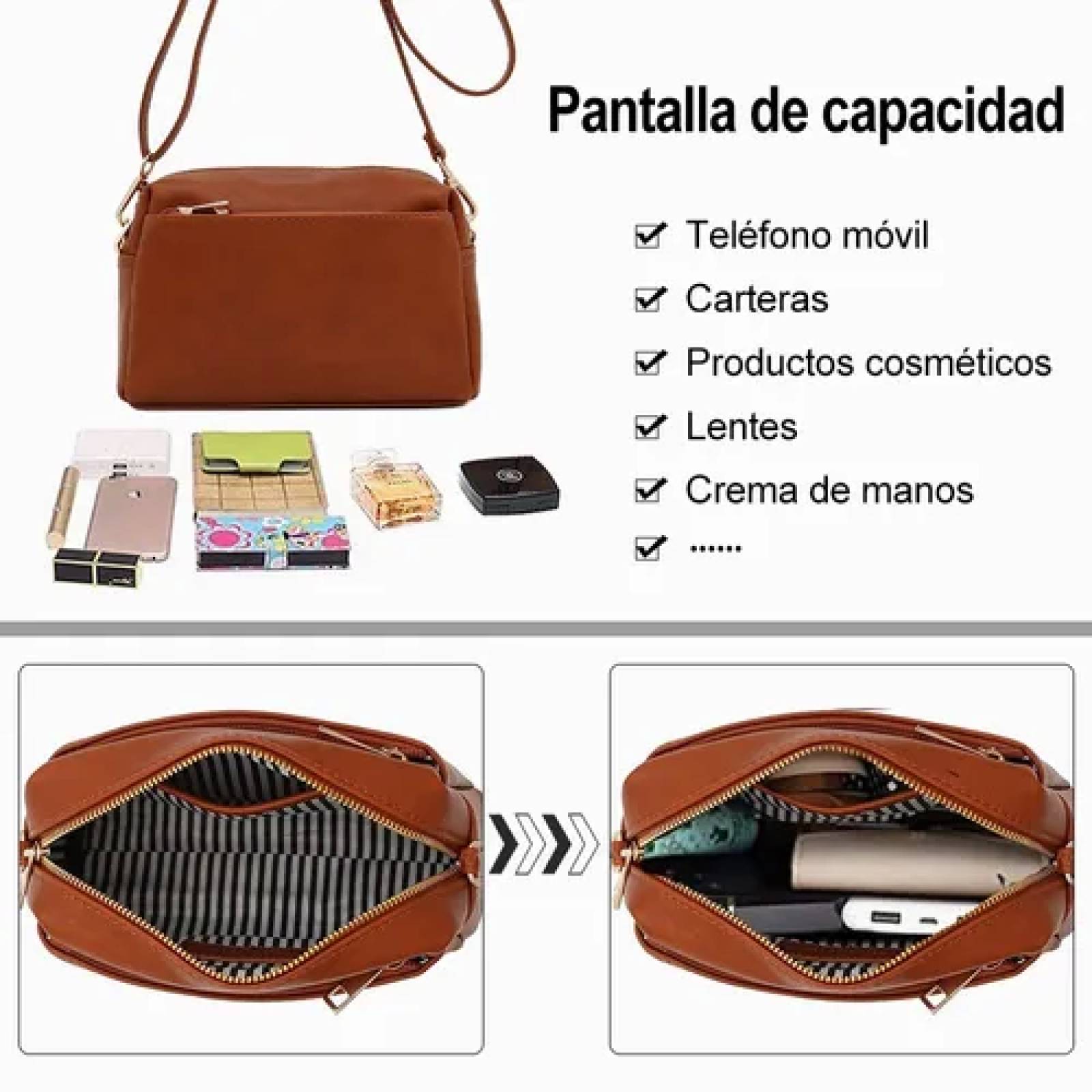Bolsa crossbody bandolera con bolsillo
