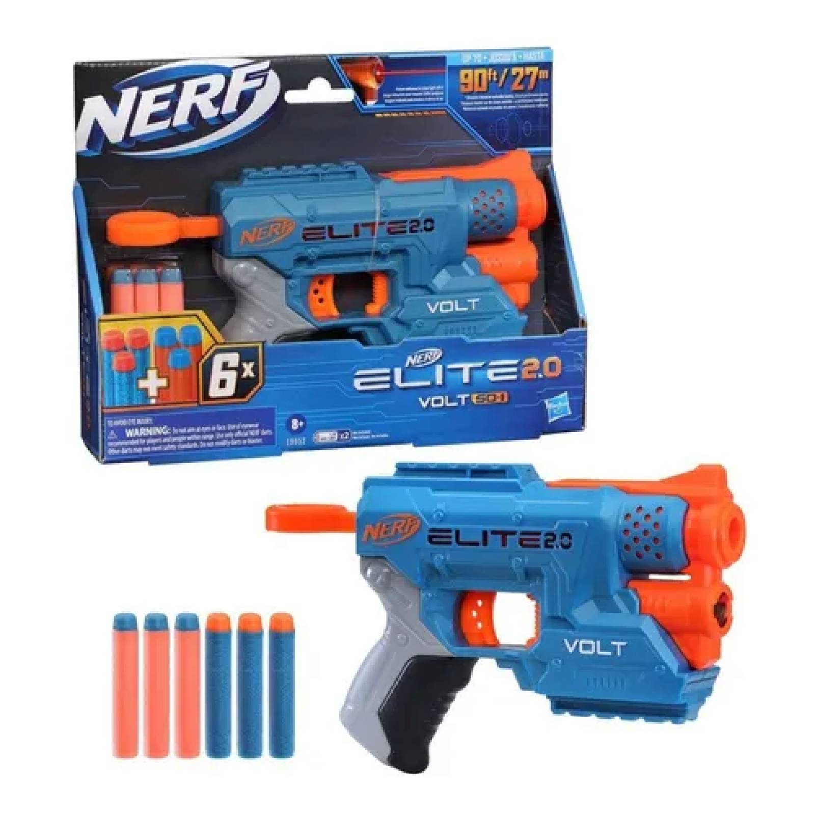 Pistola Nerf Modelo: Voltsd-1 2.0 Original 6 Dardos