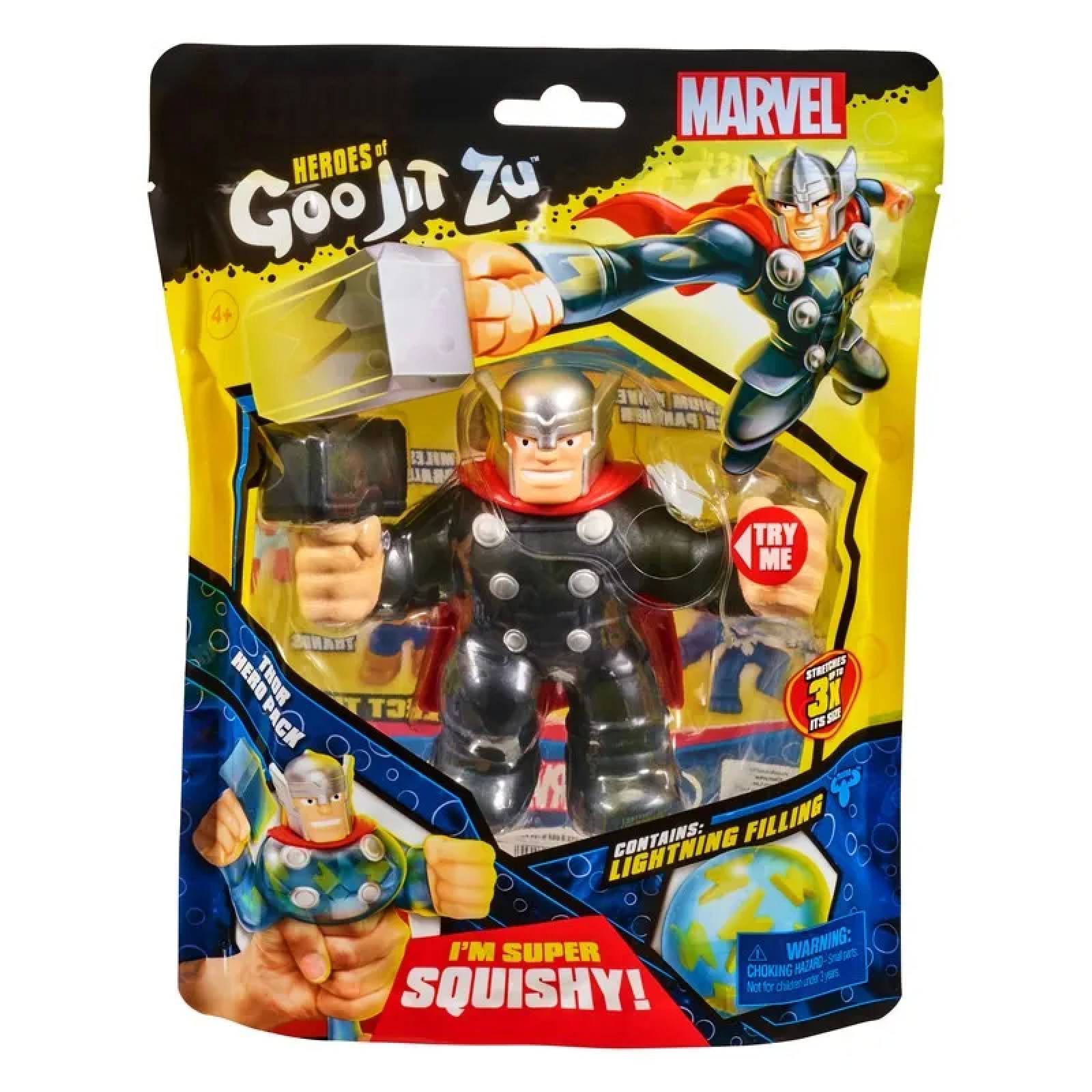 Heroes Of Goo Jit Zu Marvel Hero Pack. The Invincible Thor - Gooey 4.5 Pulgadas De Alto