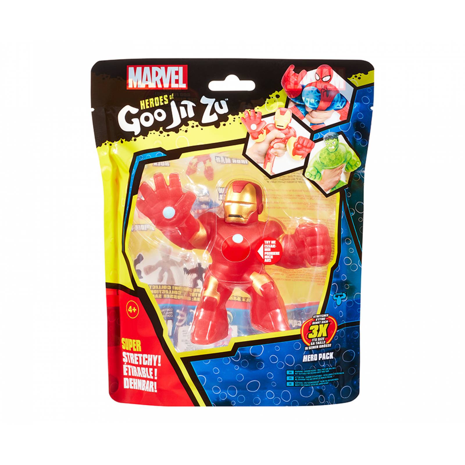 Heroes Of Goo Jit Zu Marvel Hero Pack. The Invincible Iron Man - Gooey 4.5 Pulgadas De Alto
