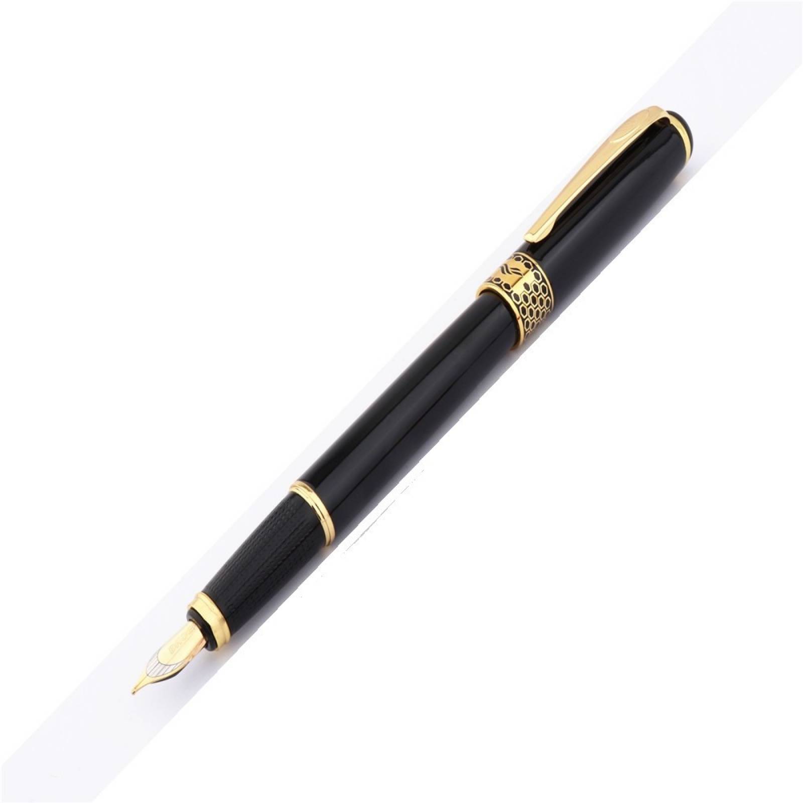 Pluma Fuente Marca Baoer Modelo 68 Negra Con Dorado