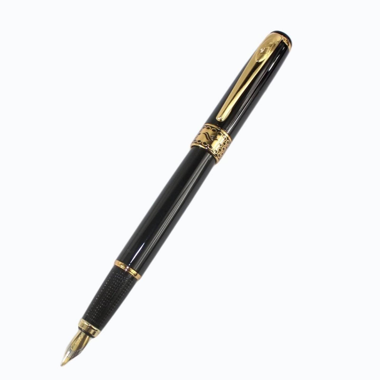 Pluma Fuente Marca Baoer Modelo 68 Negra Con Dorado