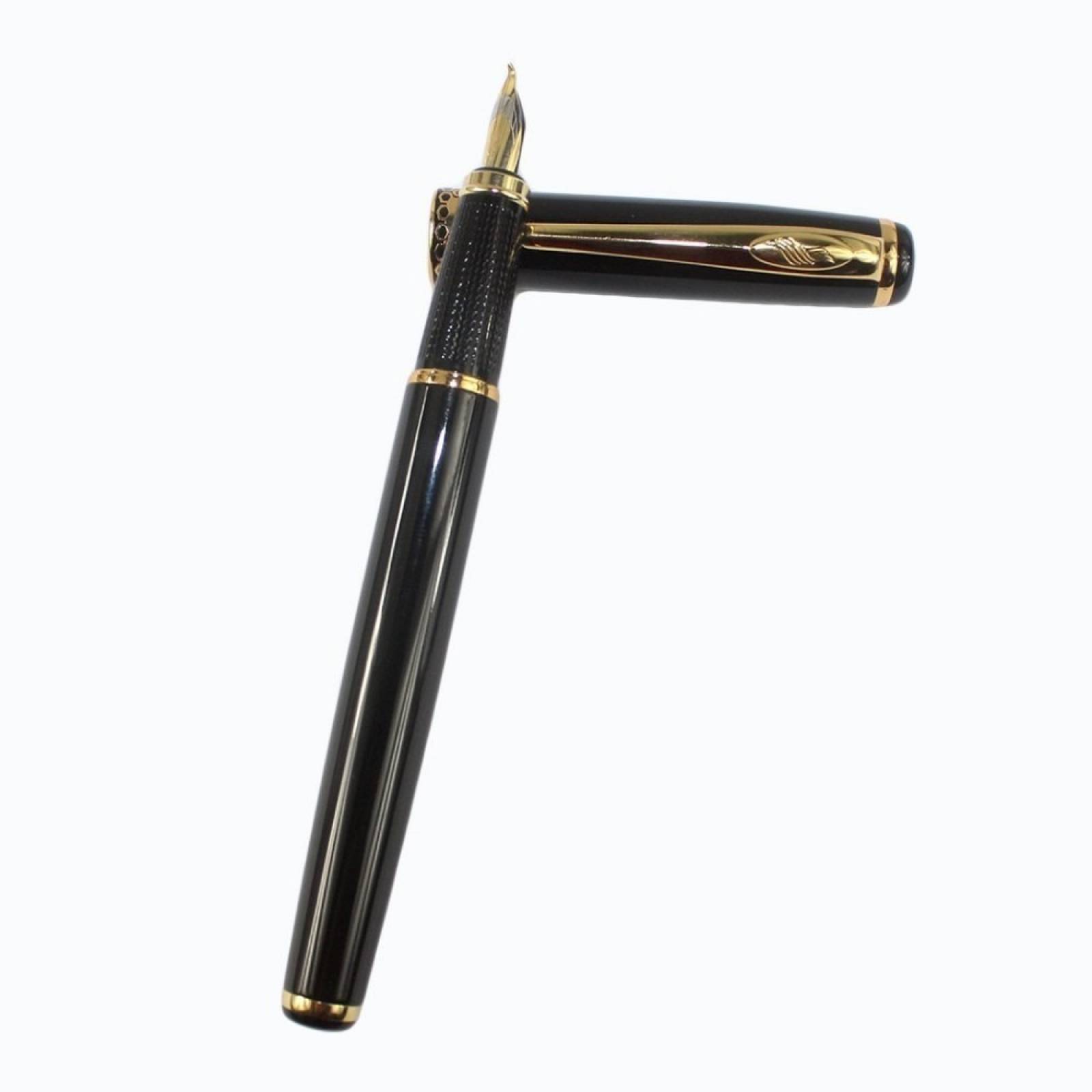 Pluma Fuente Marca Baoer Modelo 68 Negra Con Dorado