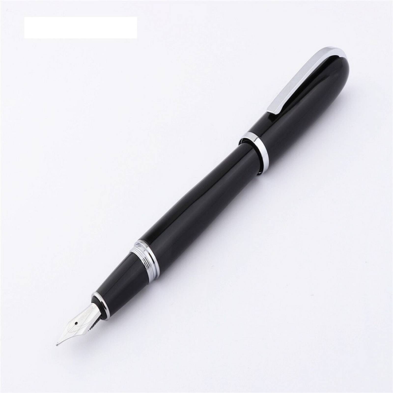 Pluma Fuente Marca Baoer Modelo 516 Negra Con Plateado