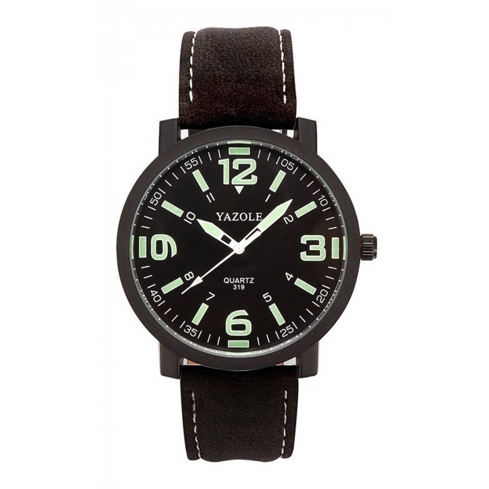 Reloj Casual Acero Cuarzo Marca Yazole Modelo 319 Negro Negro