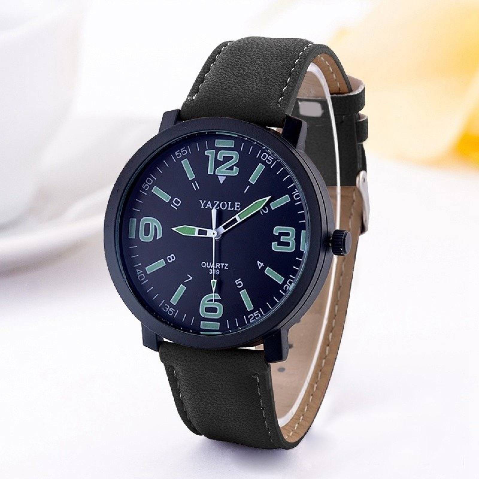 Reloj Casual Acero Cuarzo Marca Yazole Modelo 319 Negro Negro