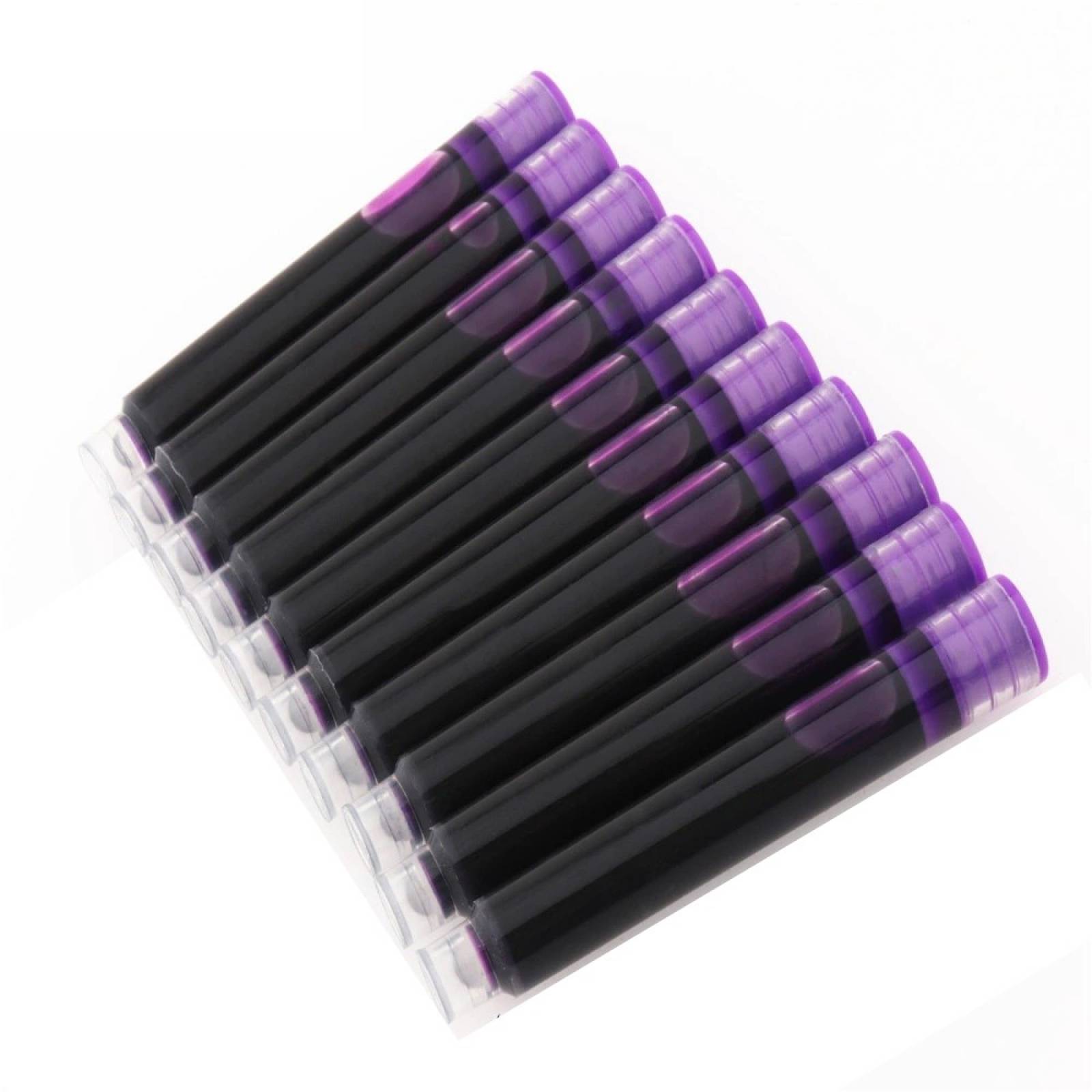 Cartucho De Tinta Para Pluma Fuente   34 mm   10 u   Morado