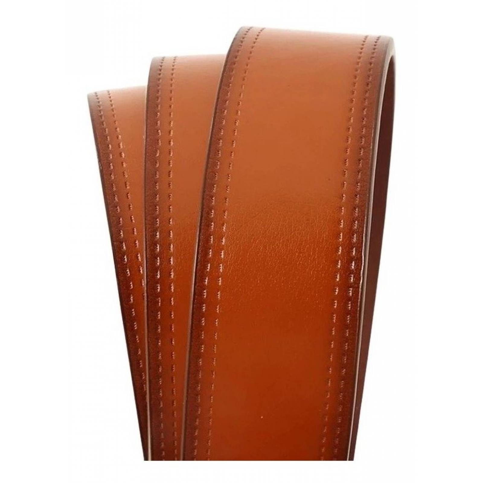 Cinturón Hombre Con Hebilla Metálica Color Café Claro