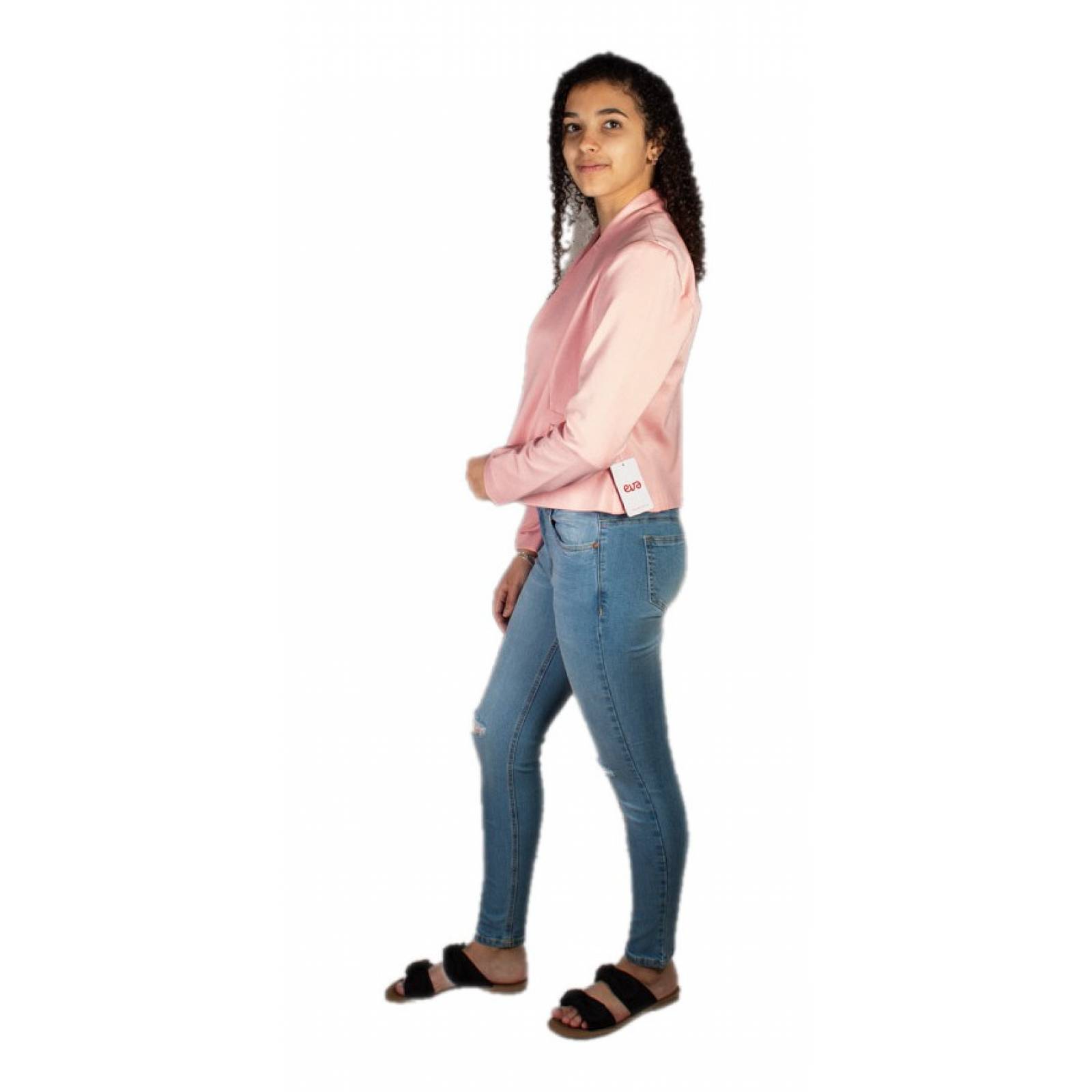 Saquito Para Mujer Corto Entallado Sin Solapa