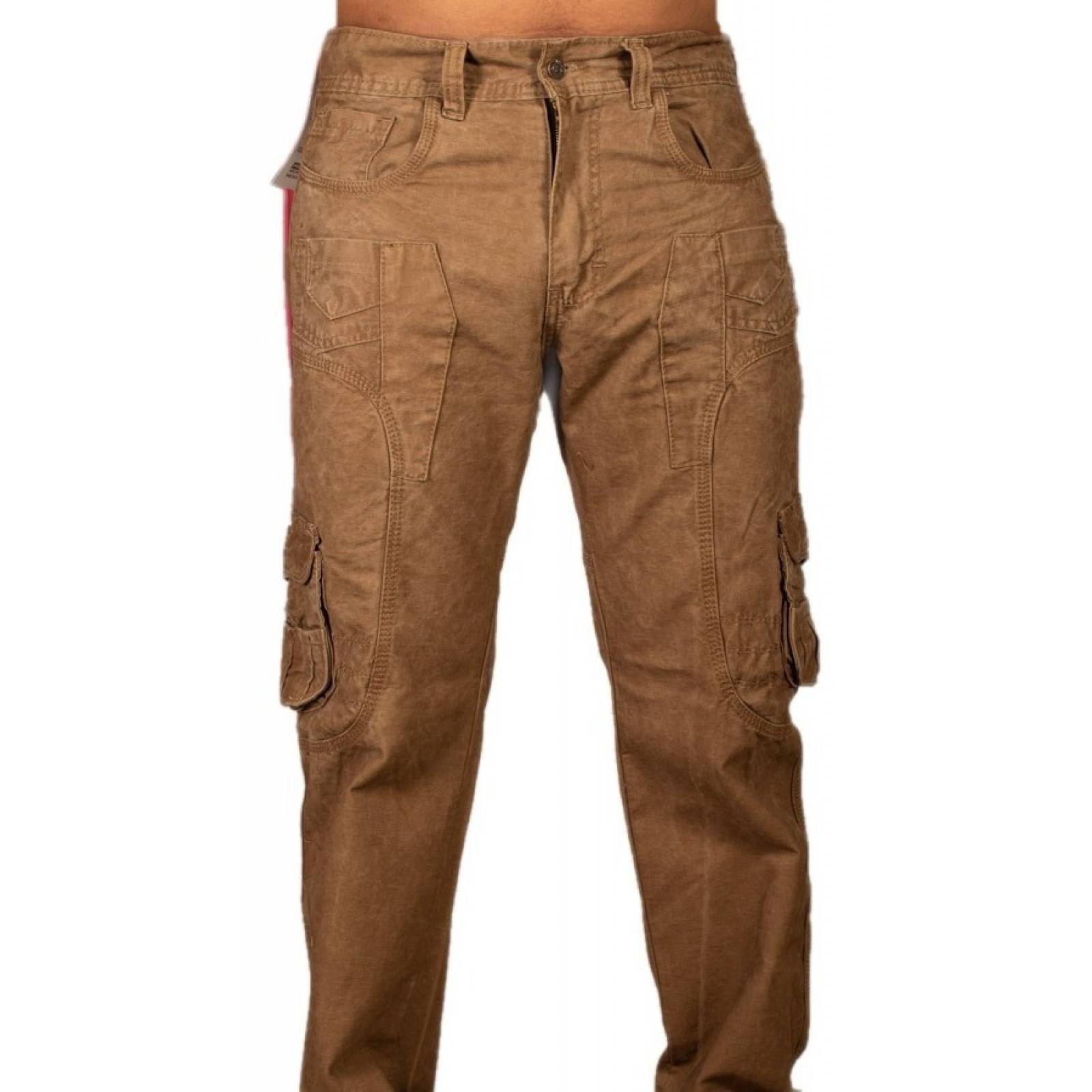 Pantalón Cargo De Gabardina