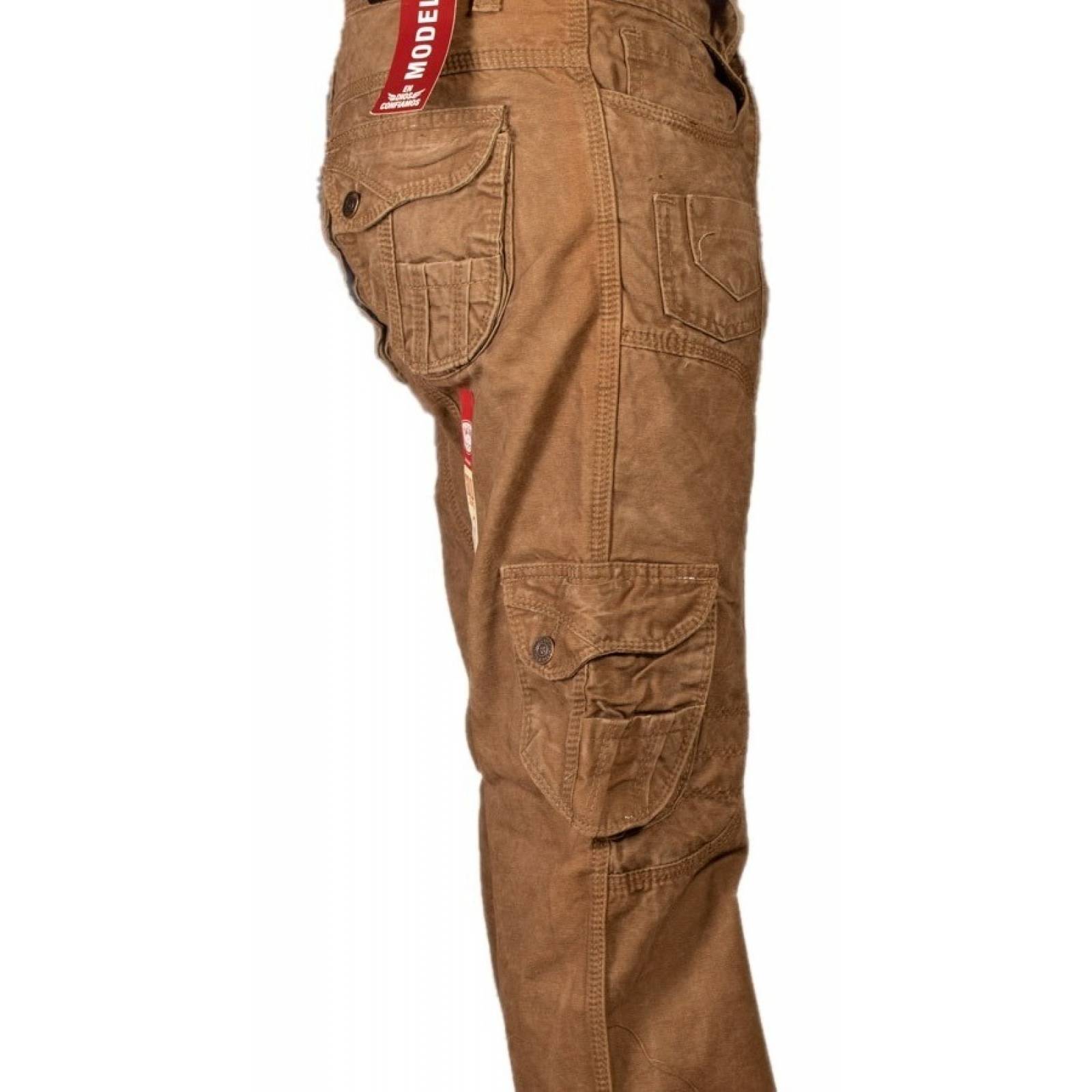 Pantalón Cargo De Gabardina