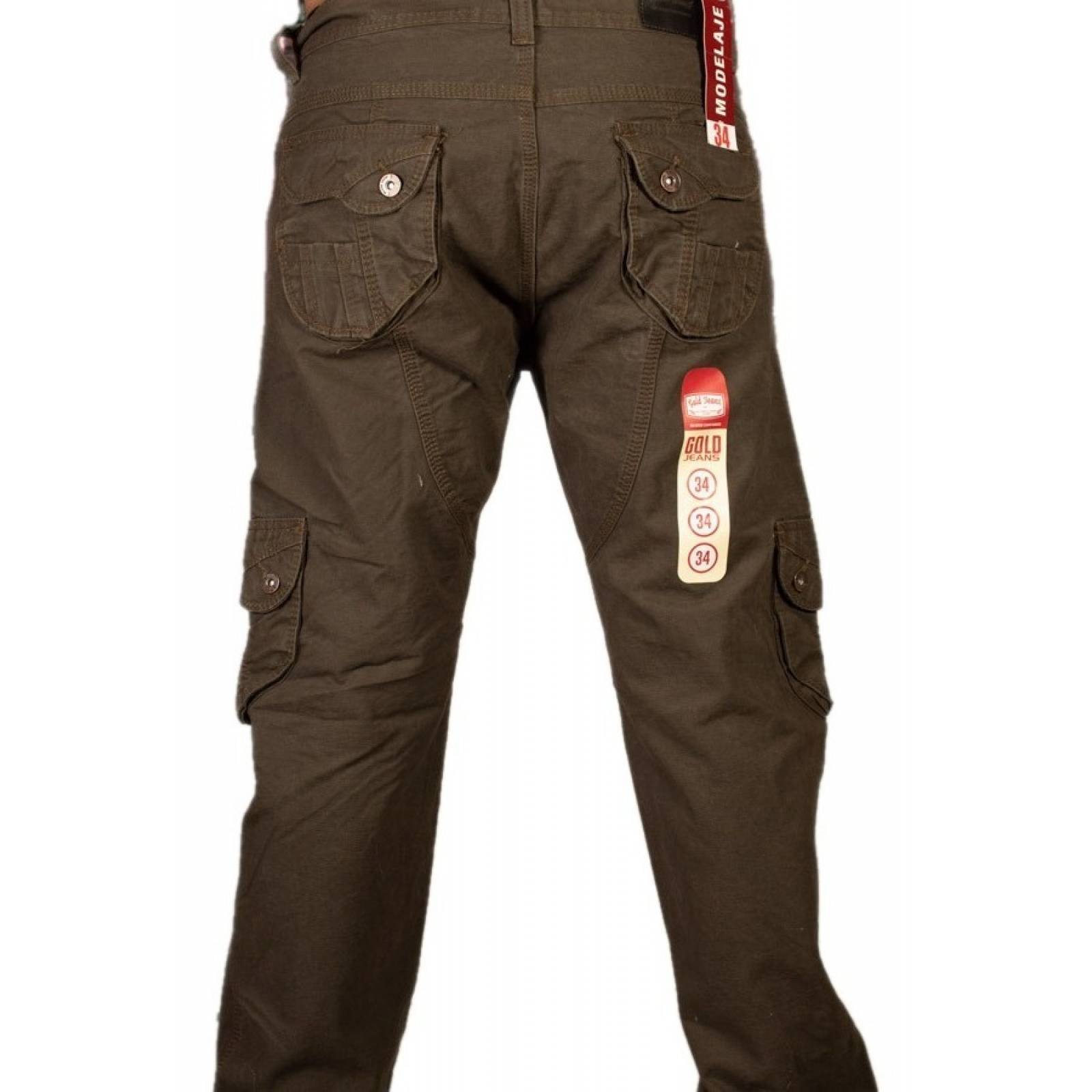 Pantalón Cargo De Gabardina