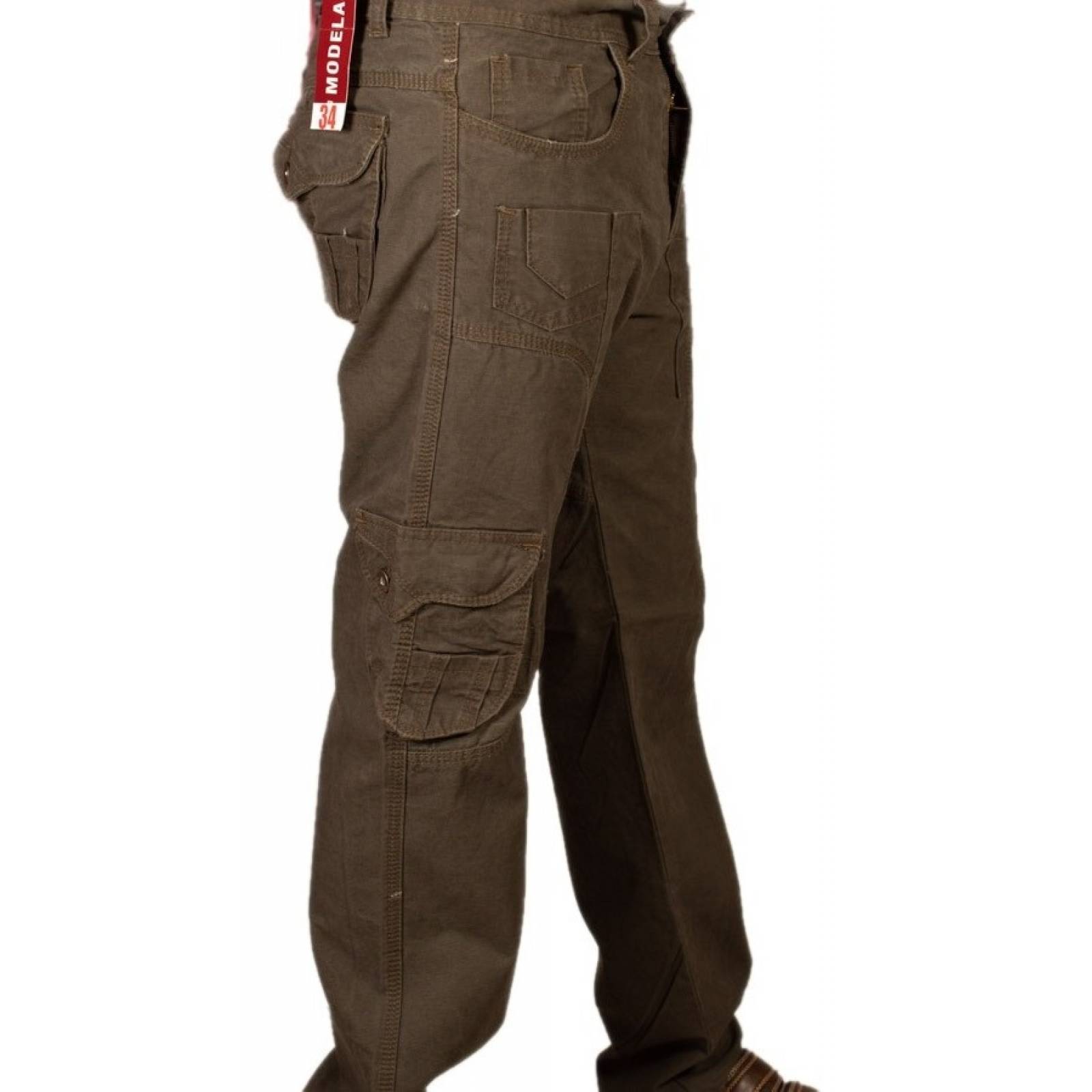Pantalón Cargo De Gabardina