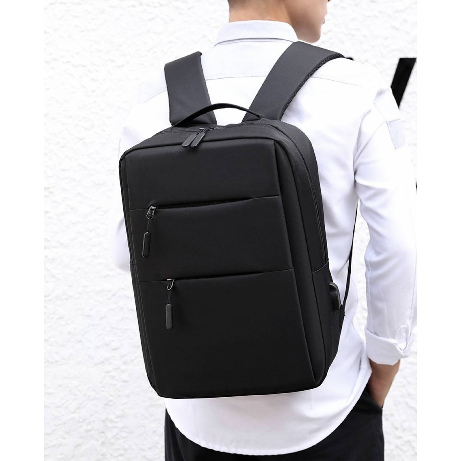 Mochila Usb Para Laptop Color Negro