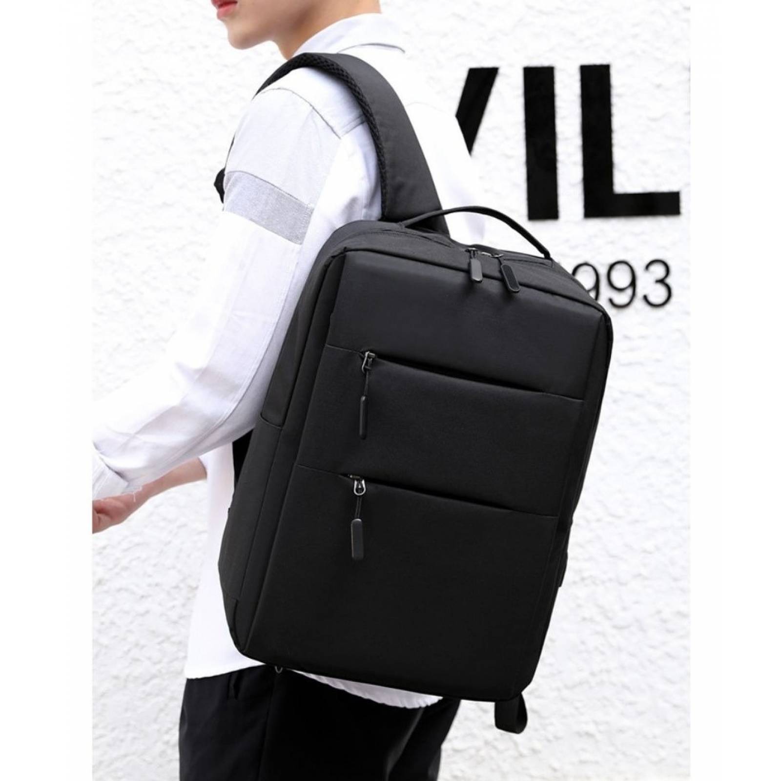 Mochila Usb Para Laptop Color Negro