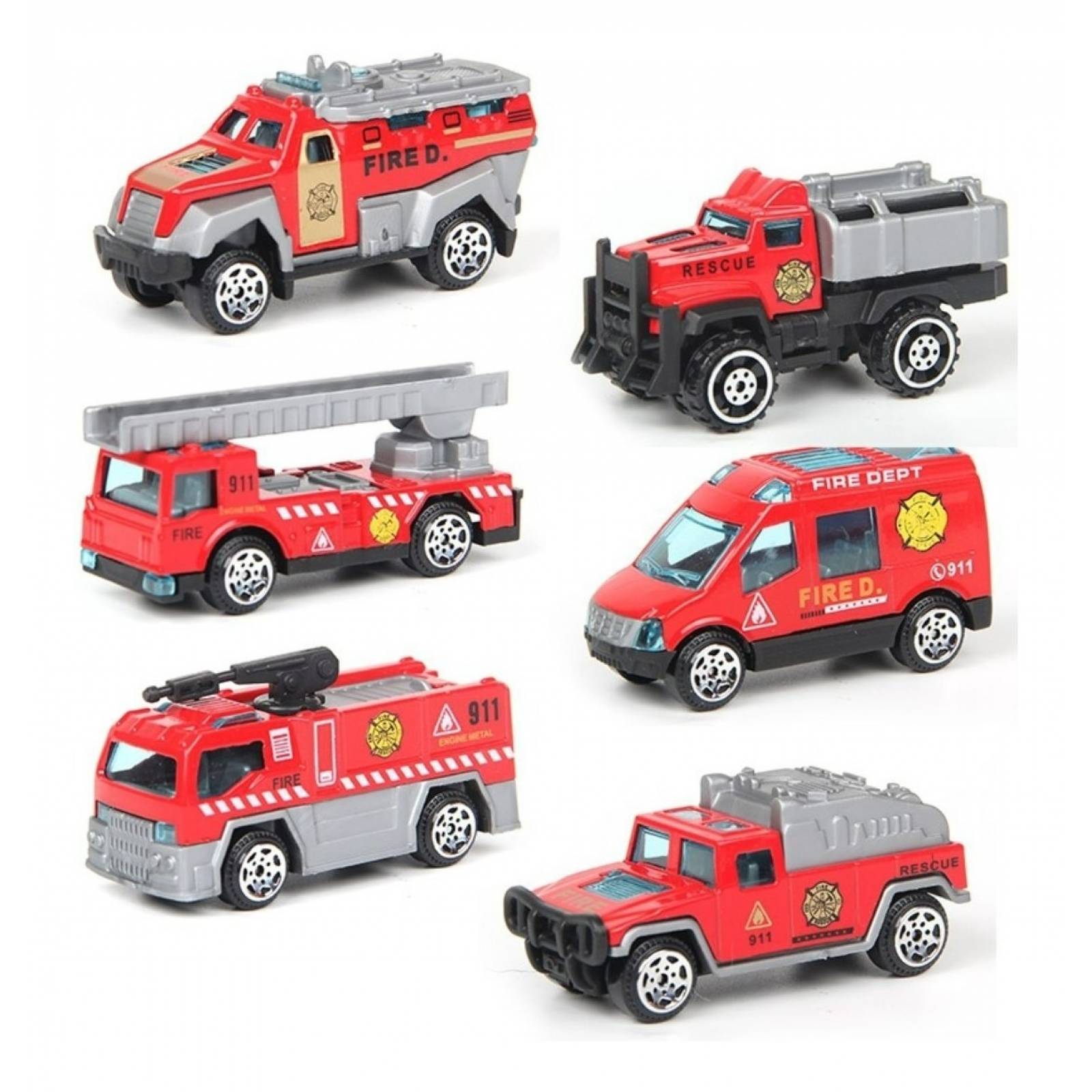 Carritos Metalicos De Coleccion: Estacion De Bomberos Rojo