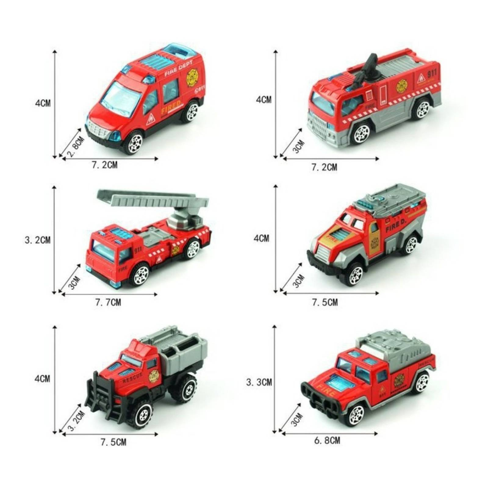 Carritos Metalicos De Coleccion: Estacion De Bomberos Rojo