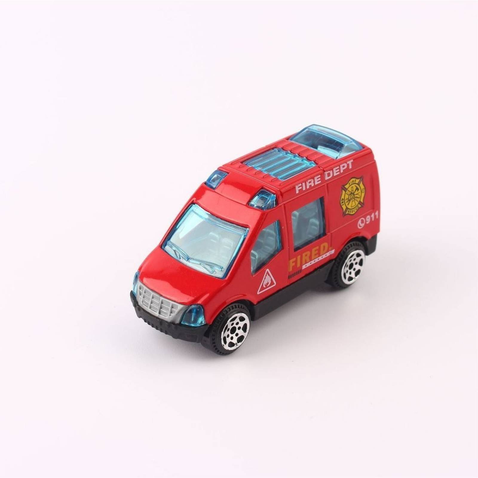 Carritos Metalicos De Coleccion: Estacion De Bomberos Rojo