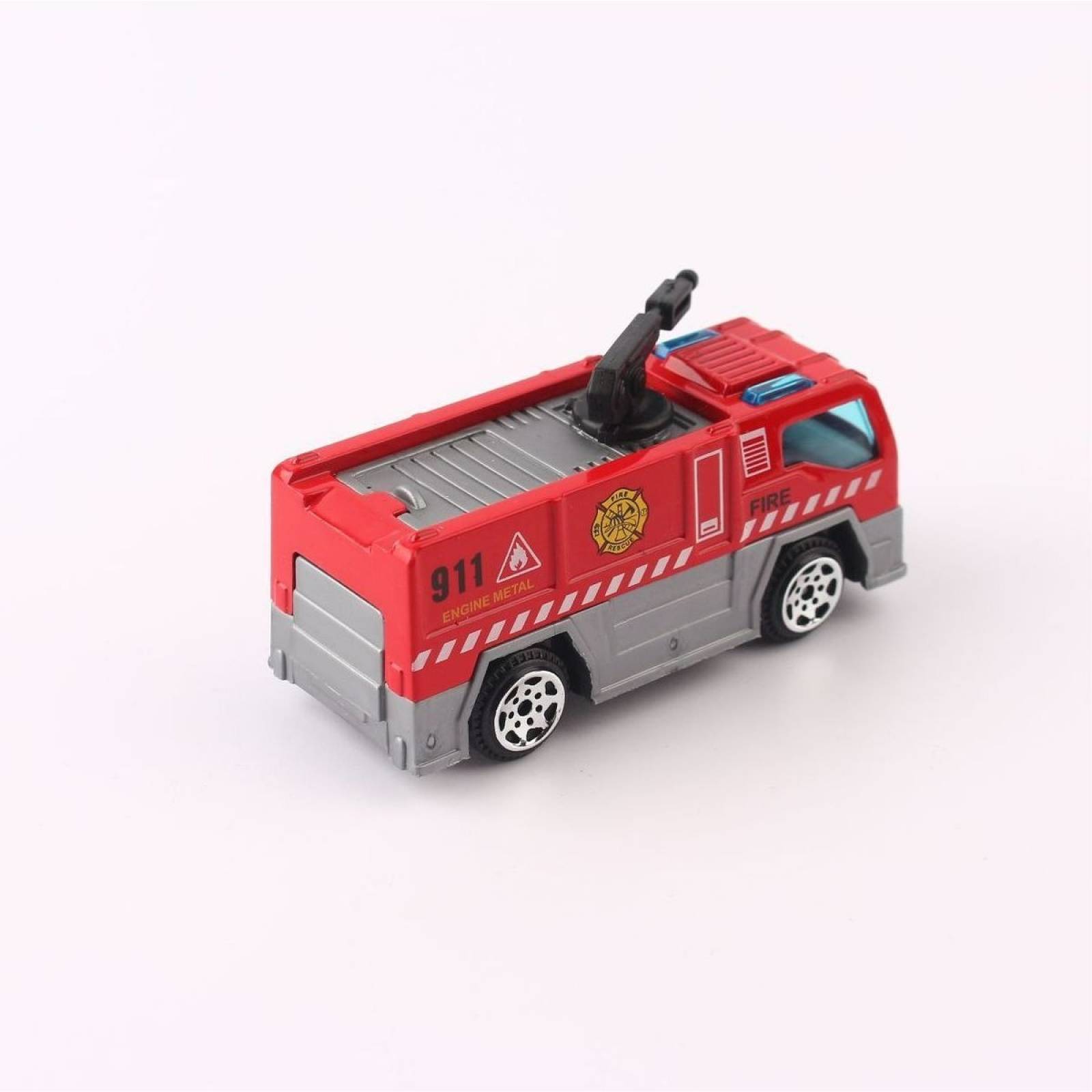 Carritos Metalicos De Coleccion: Estacion De Bomberos Rojo