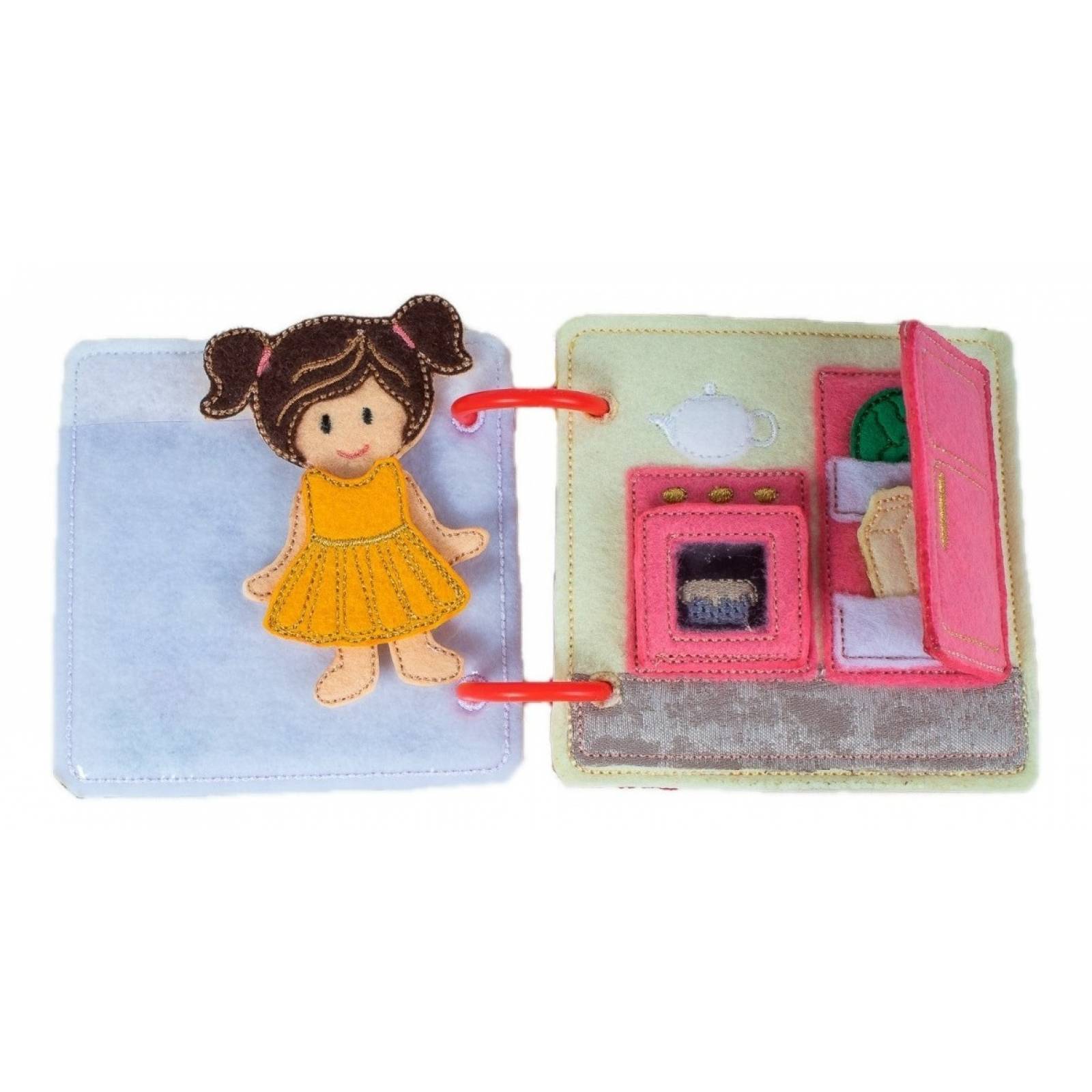 Libro Sensorial De Fieltro: La Casa De La Muñequita Alicia