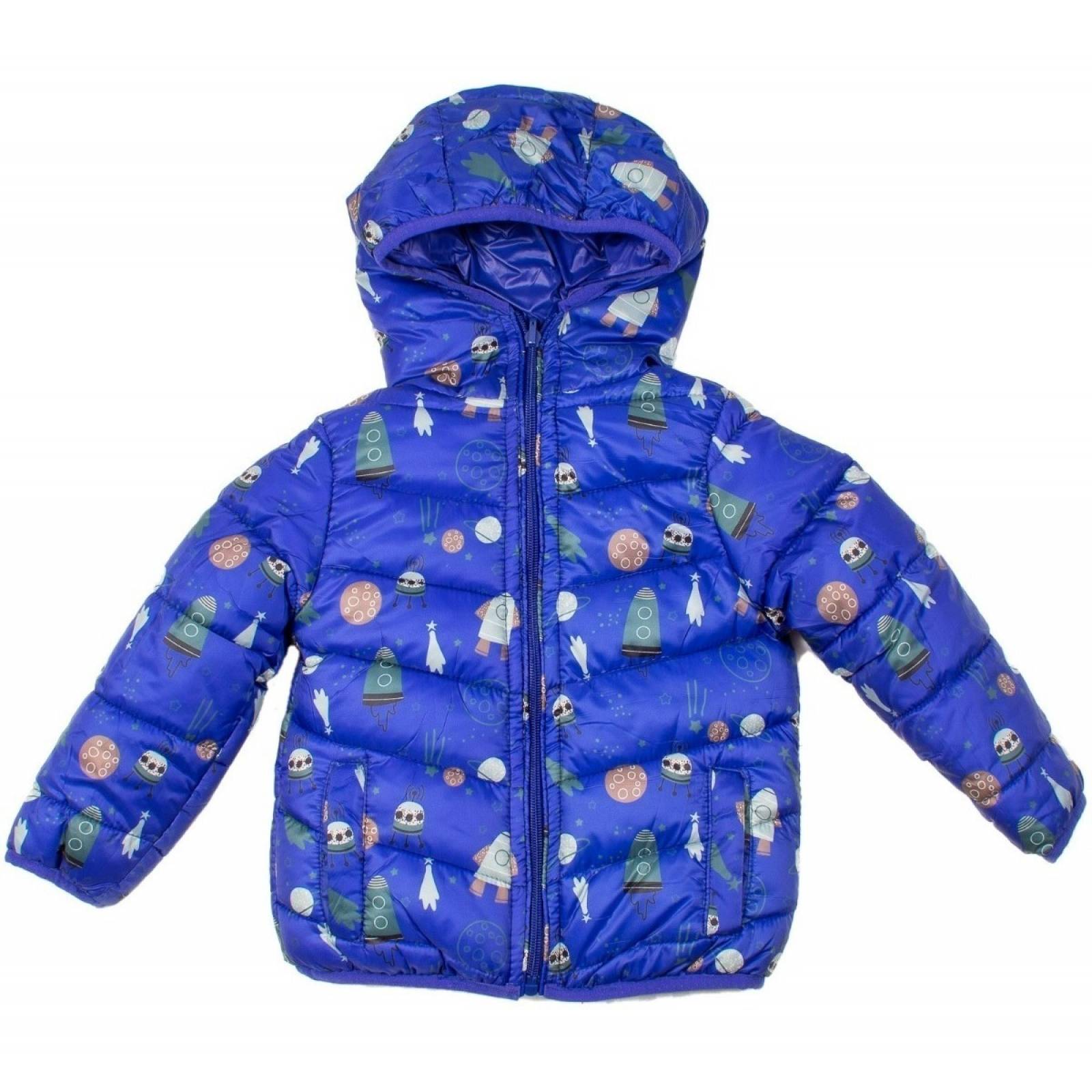 Chamarra Infantil Estampada Doble Vista Cohetes