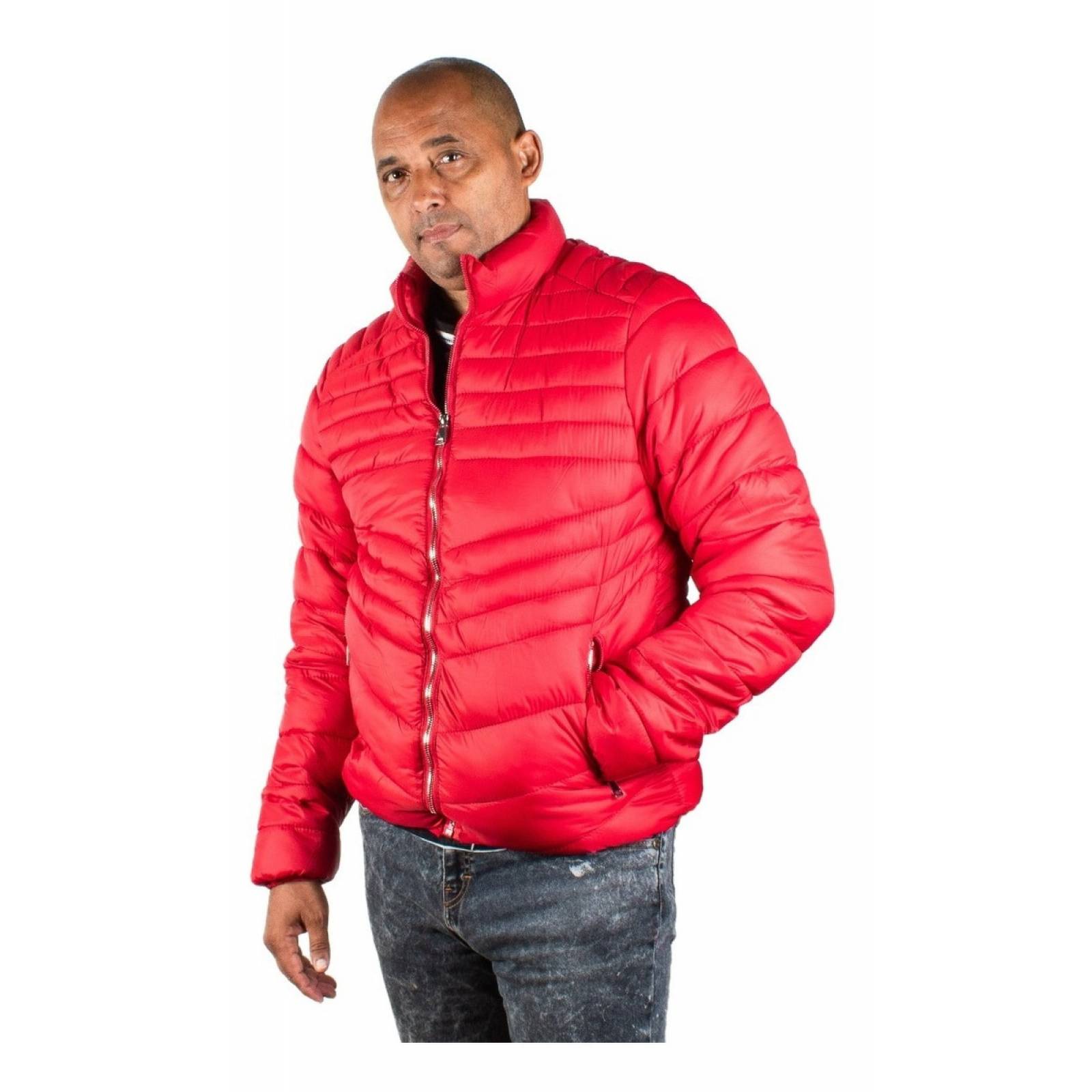 Chamarra Hombre Invierno Sin Capucha Ligera Y Abrigada