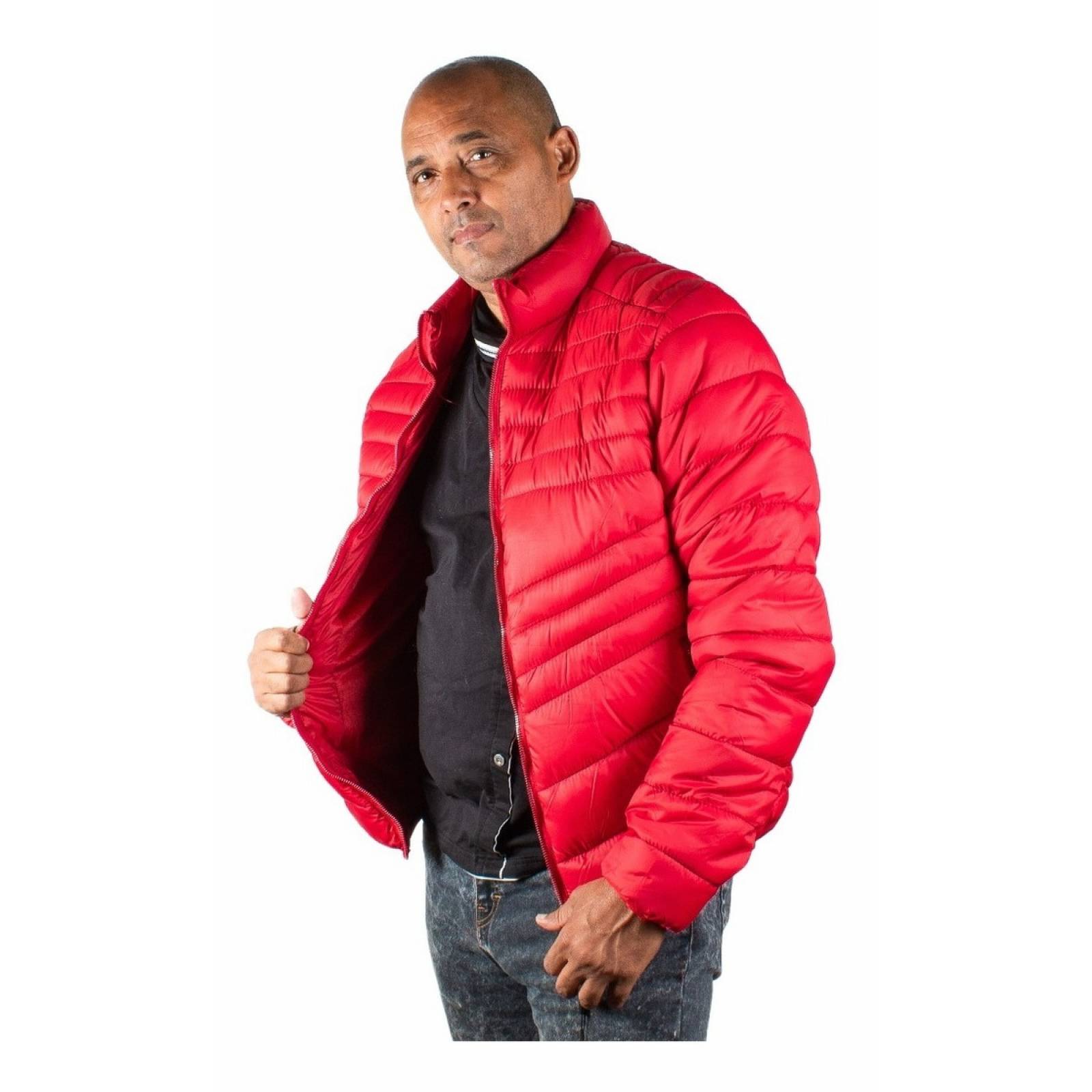 Chamarra Hombre Invierno Sin Capucha Ligera Y Abrigada