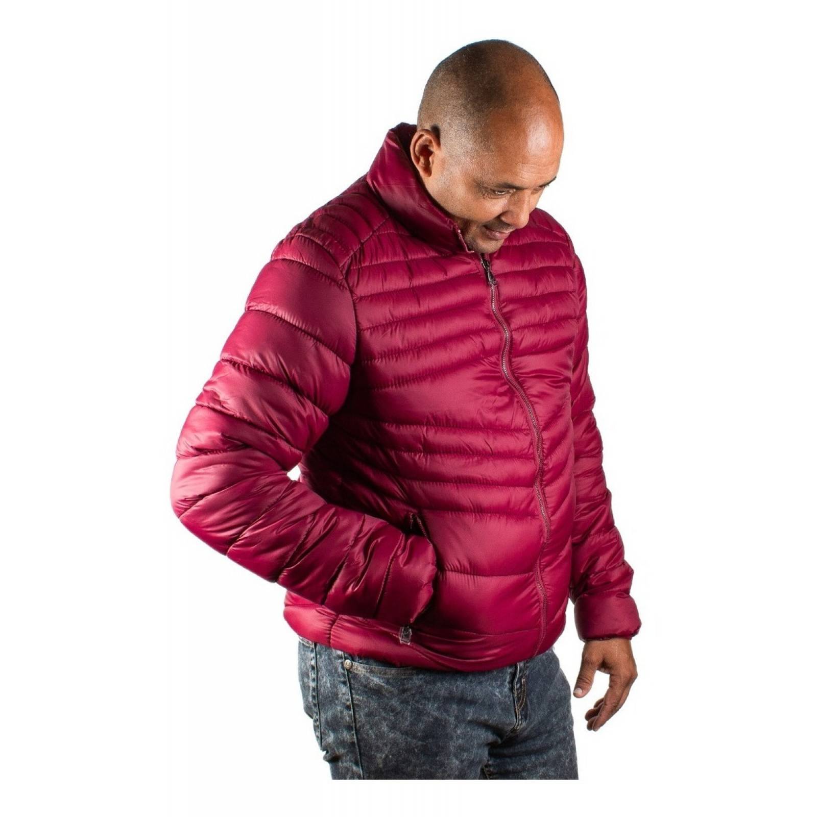 Chamarra Hombre Invierno Sin Capucha Ligera Y Abrigada