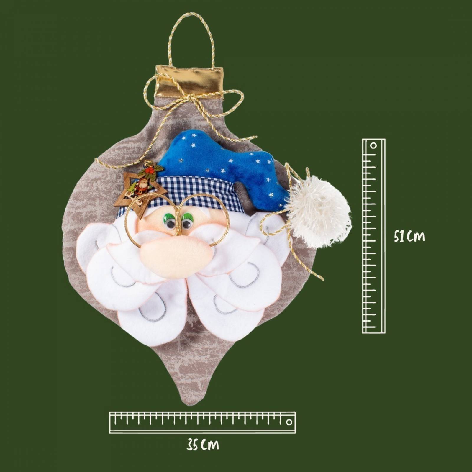 Adorno Para Puerta Navidad Santa Claus Esferas Navideñas