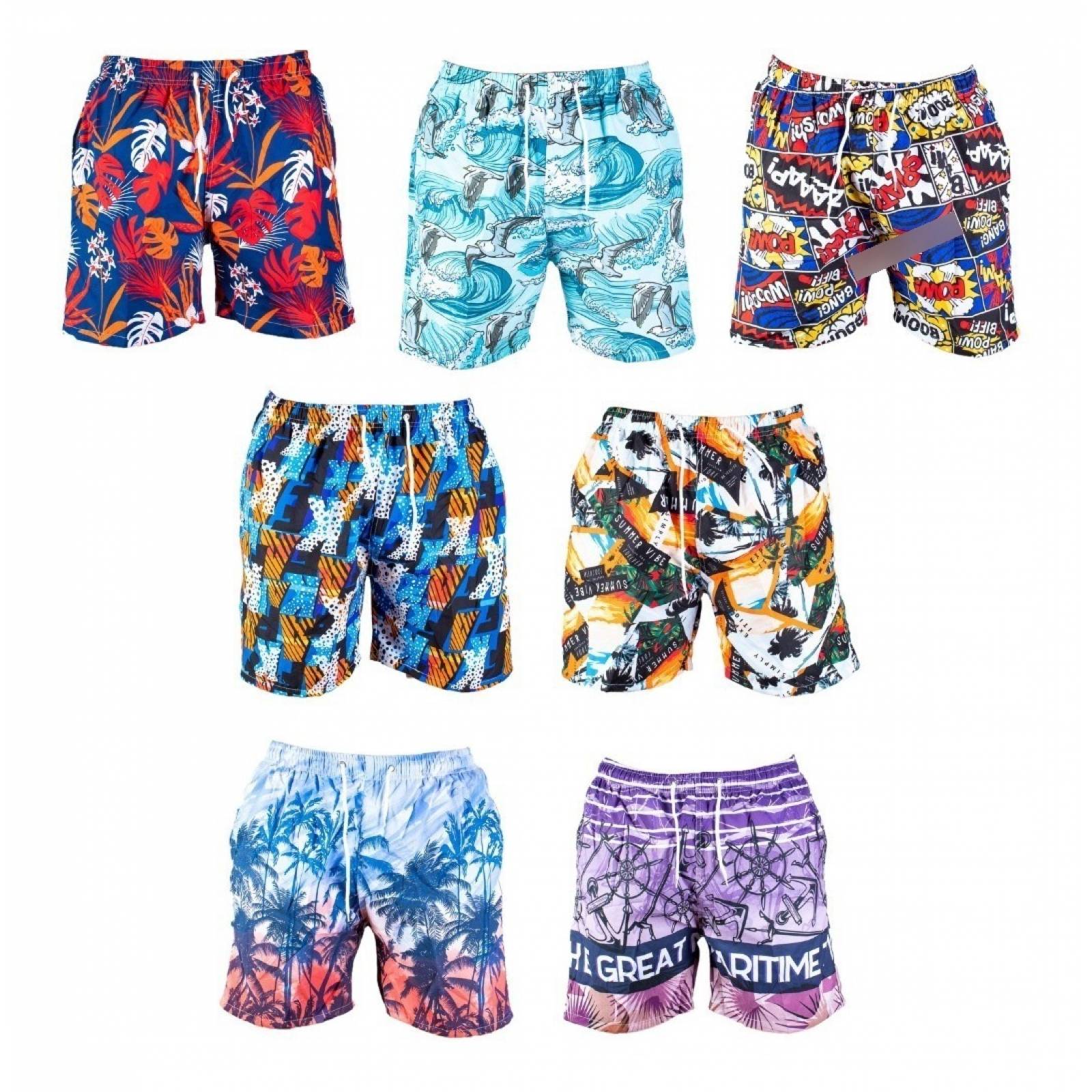 Short De Baño Estampado Bañador Para Hombre Varios Colores