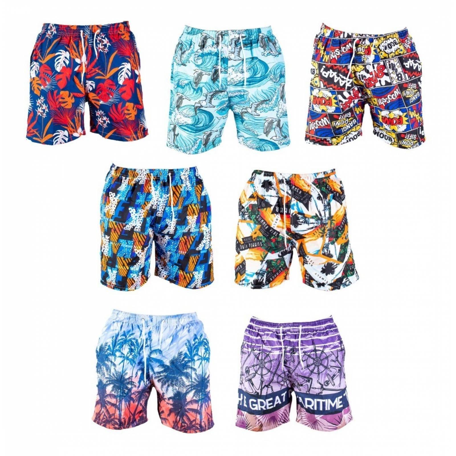 Short De Baño Estampado Bañador Para Hombre Varios Colores