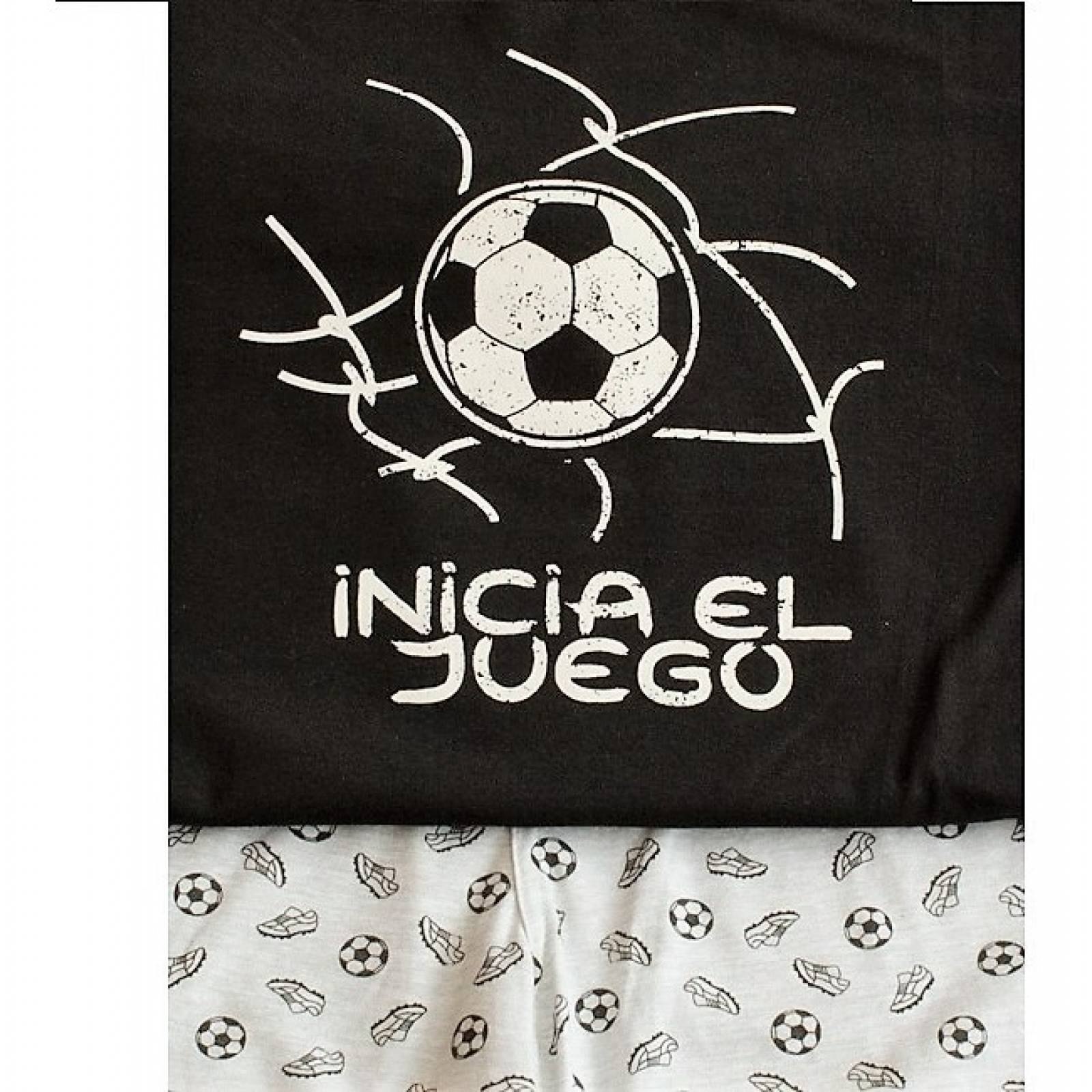 Pijama Hombre Futbolero: Inicia El Juego! Short Playera Gris