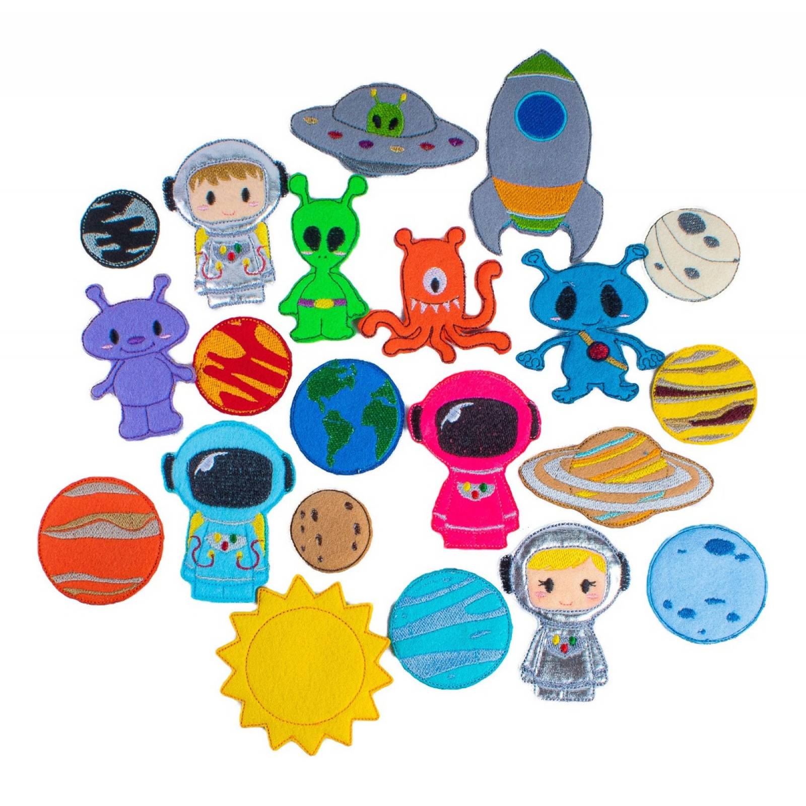 Titeres De Dedo Planetas Astronautas Extraterrestres Naves