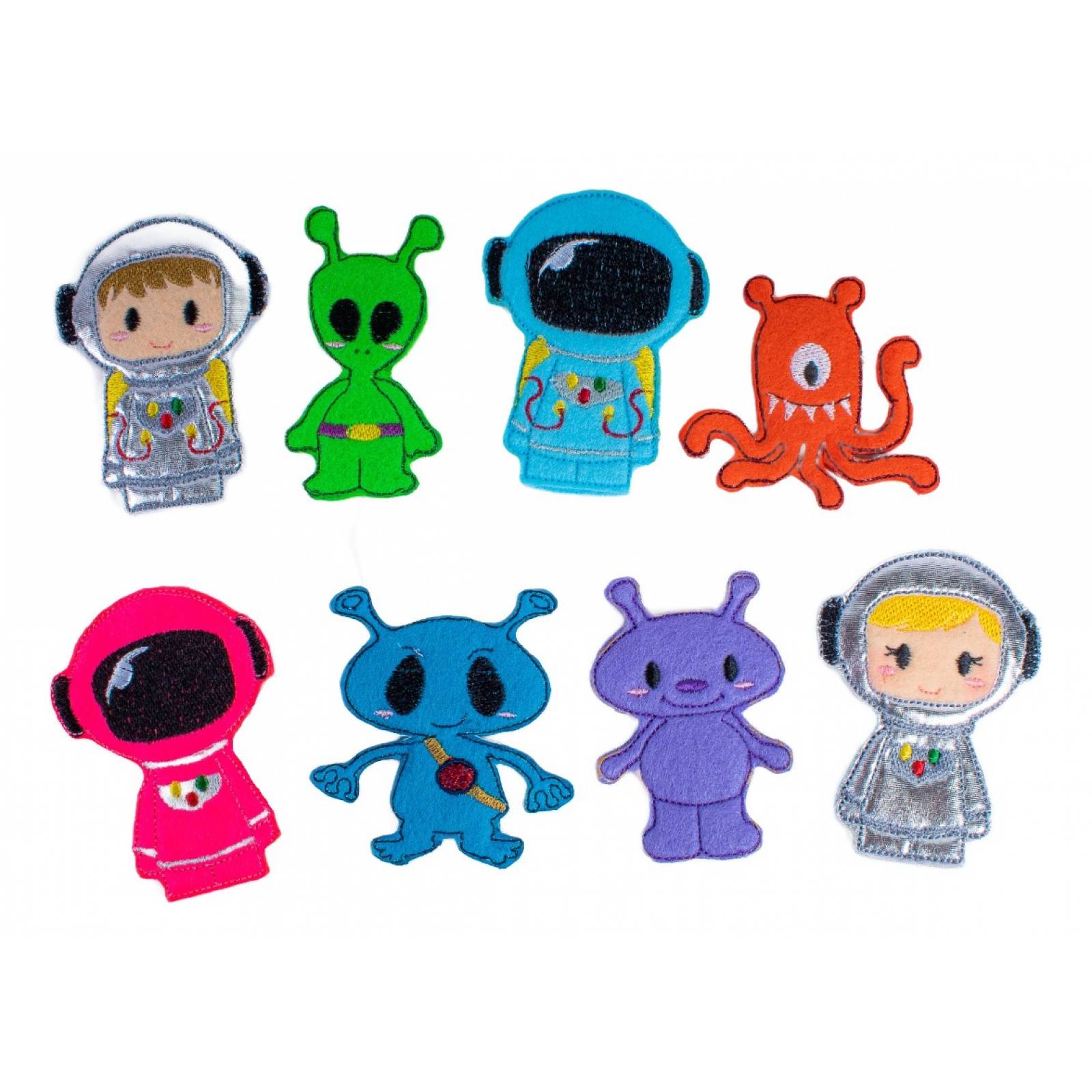 Titeres De Dedo Planetas Astronautas Extraterrestres Naves