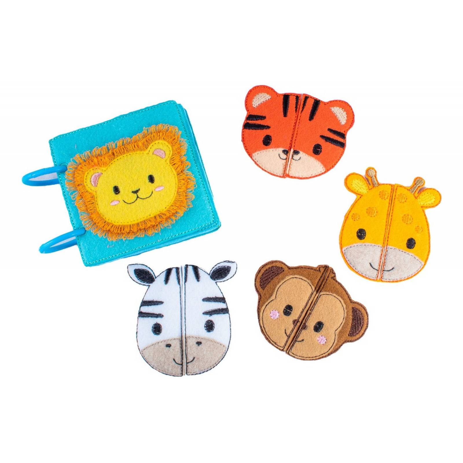 Libro Sensorial Rompecabezas Animalitos Safari