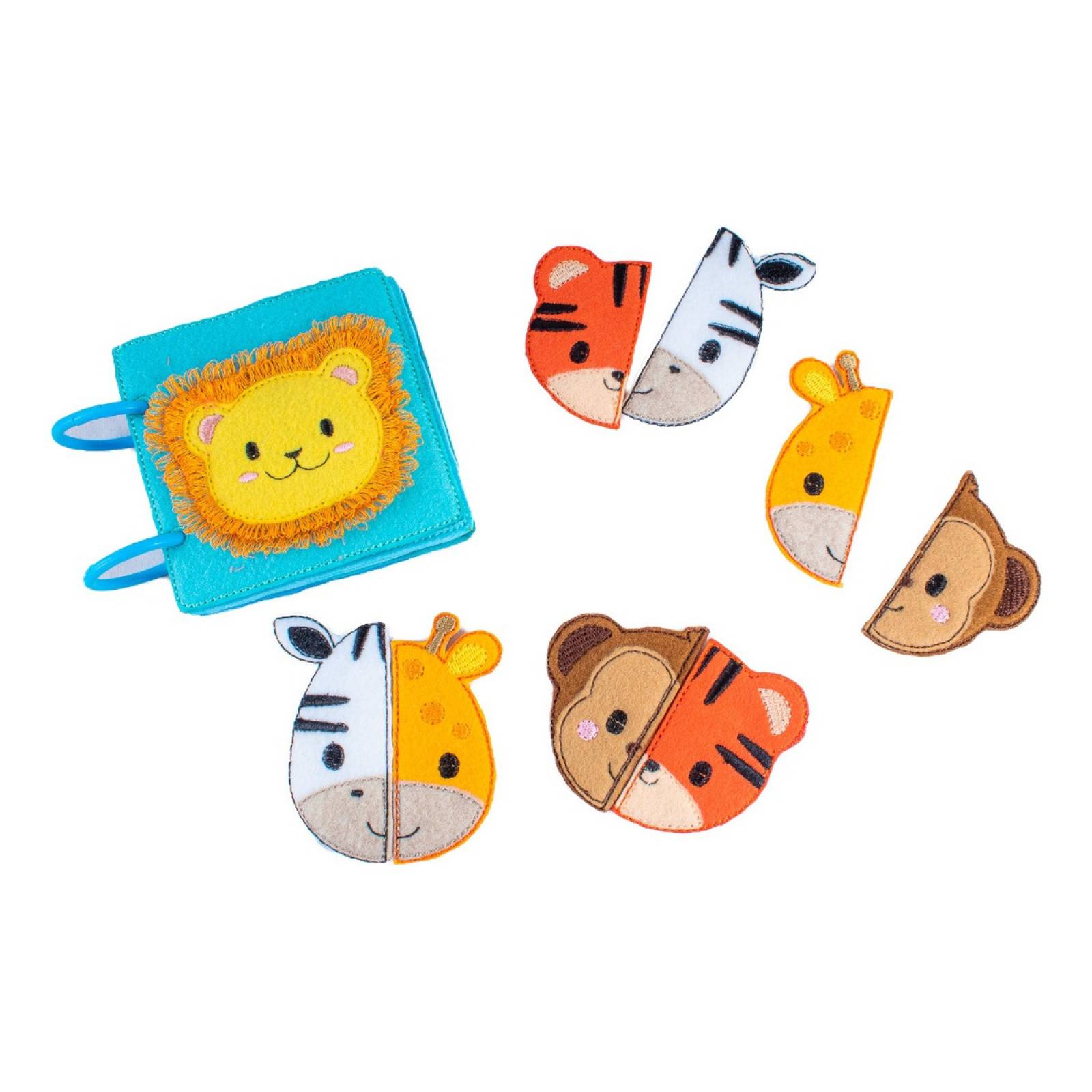 Libro Sensorial Rompecabezas Animalitos Safari