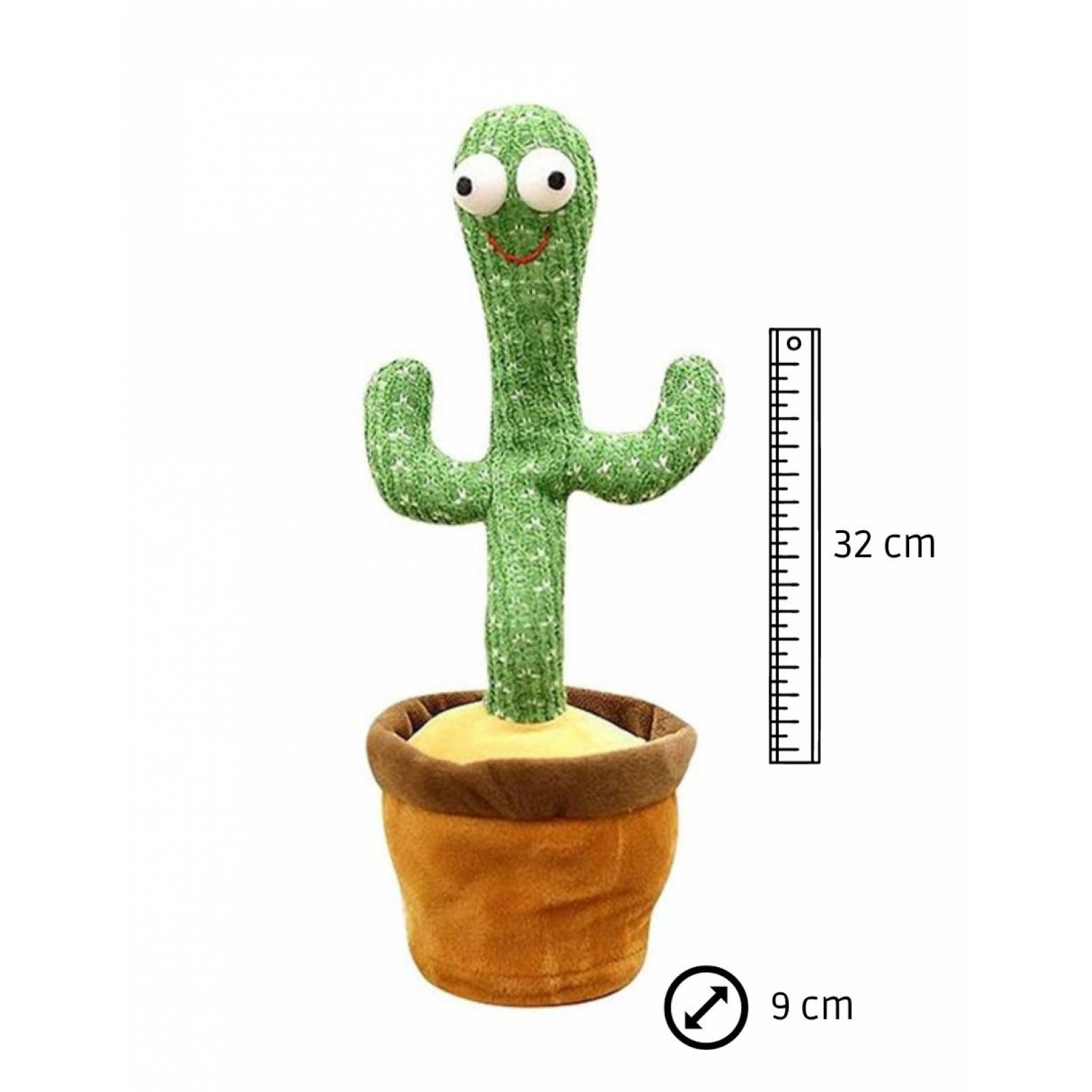 Cactus bailarin juguete interactivo parlante con musica y luz