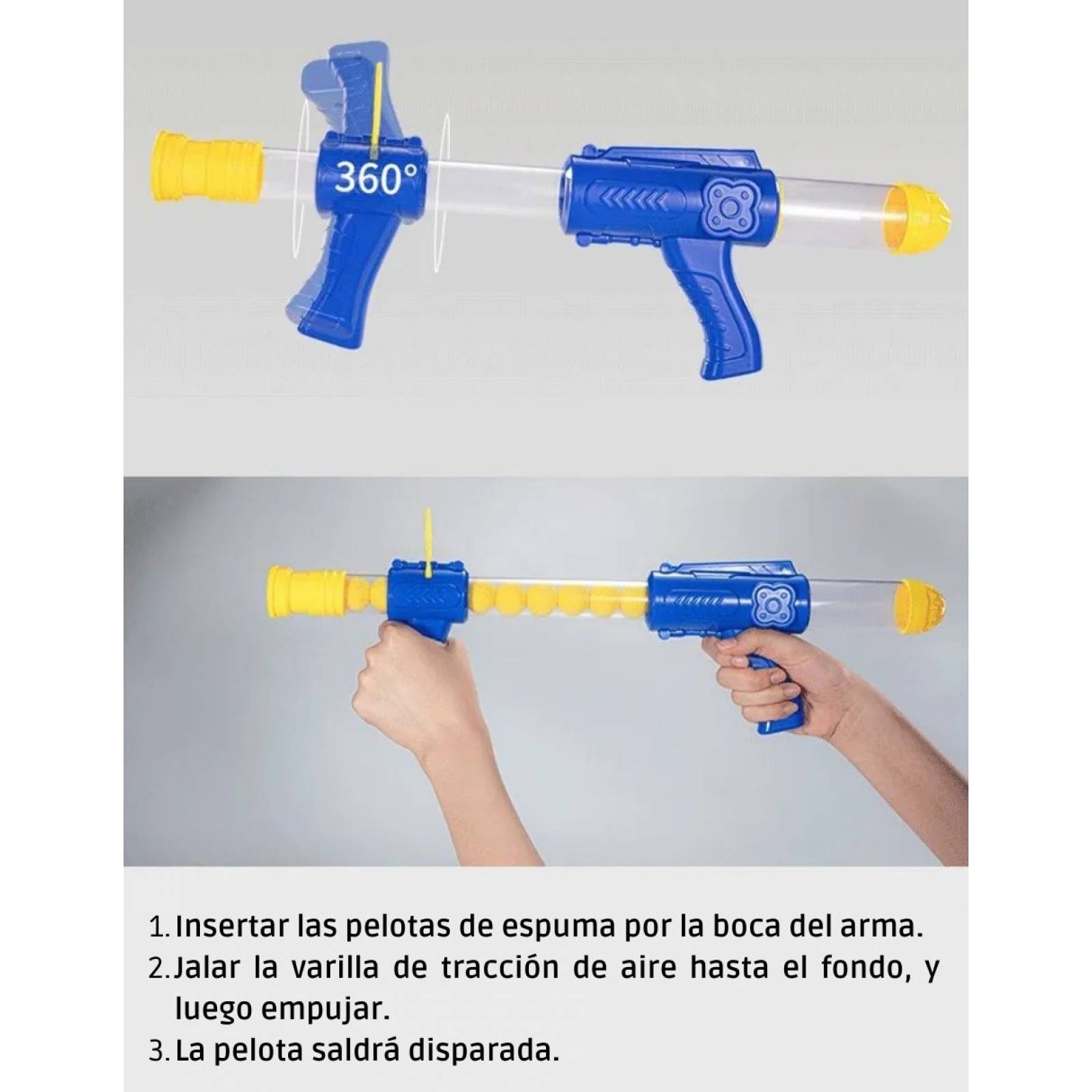 Tiro al blanco pistola juguete con sonido y movimiento.