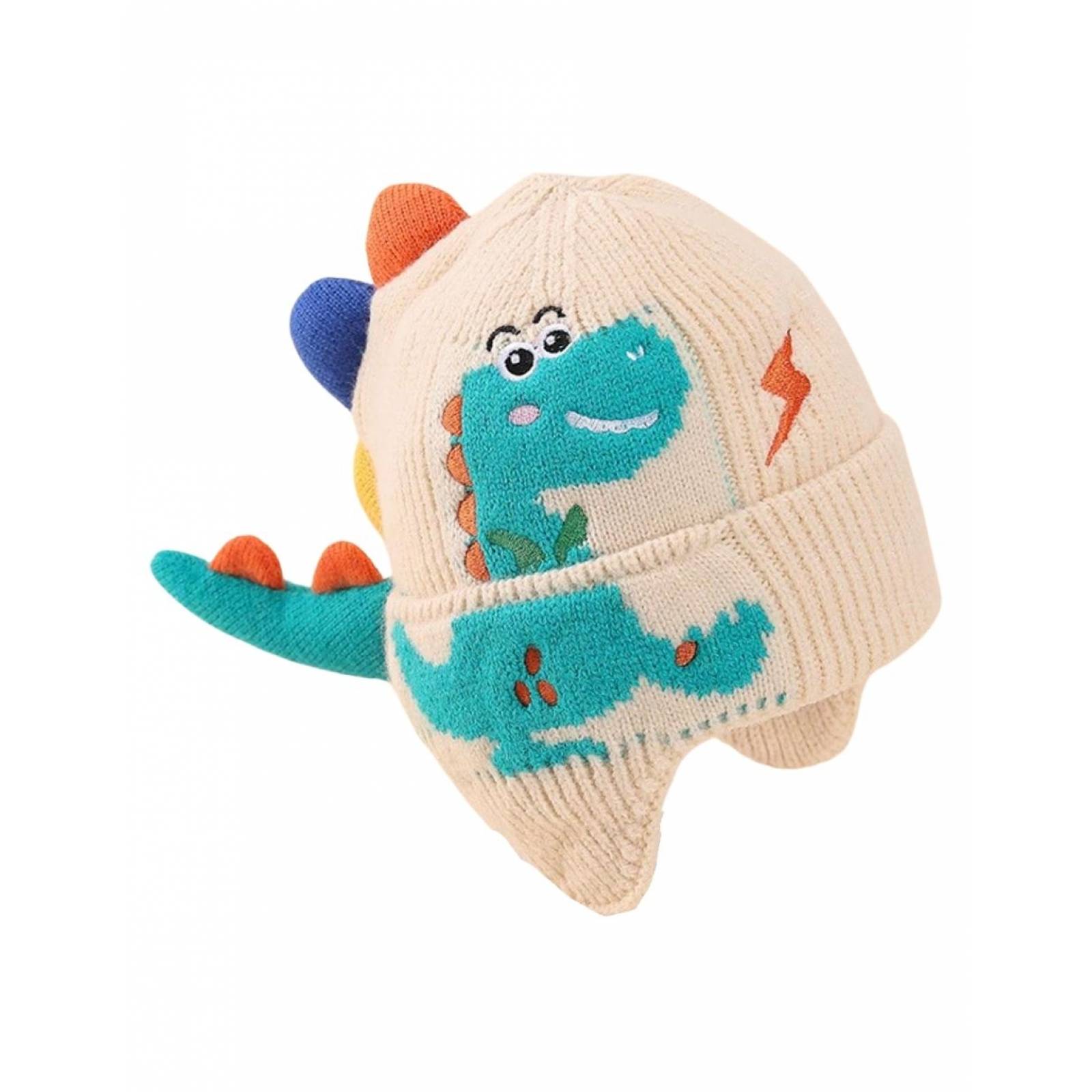 Gorro de punto cubre orejas Infantil Dinosaurio