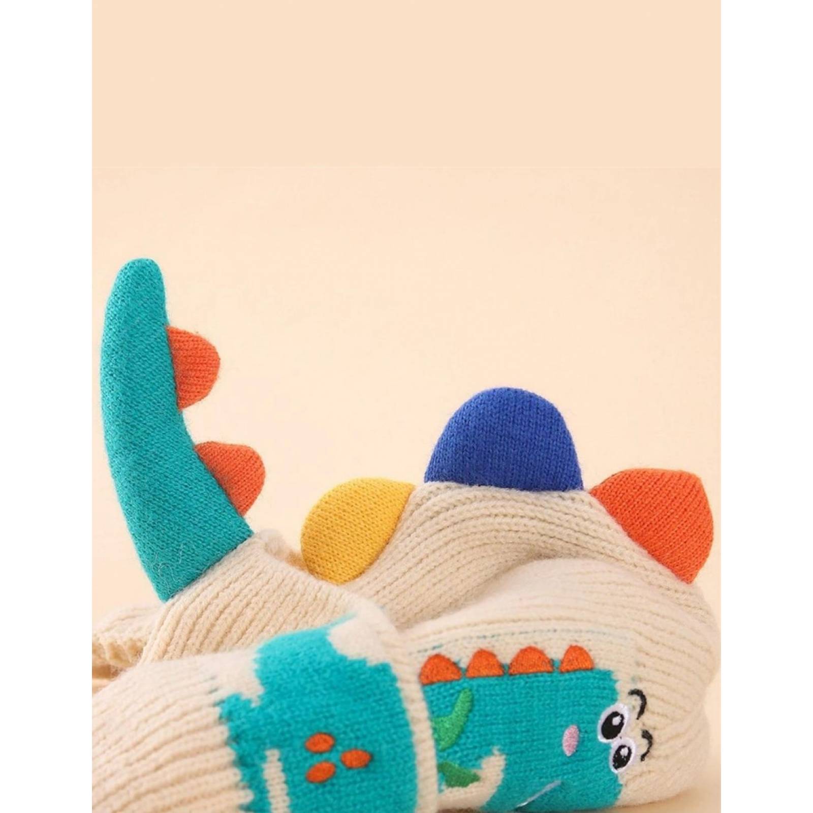 Gorro de punto cubre orejas Infantil Dinosaurio