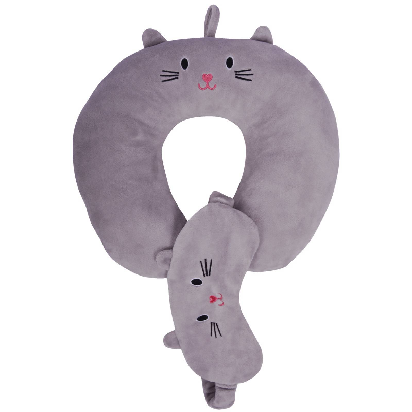 COJIN DE VIAJE CON ANTIFAZ DE REGALO MUY Q KIS ALMOHADA EN U