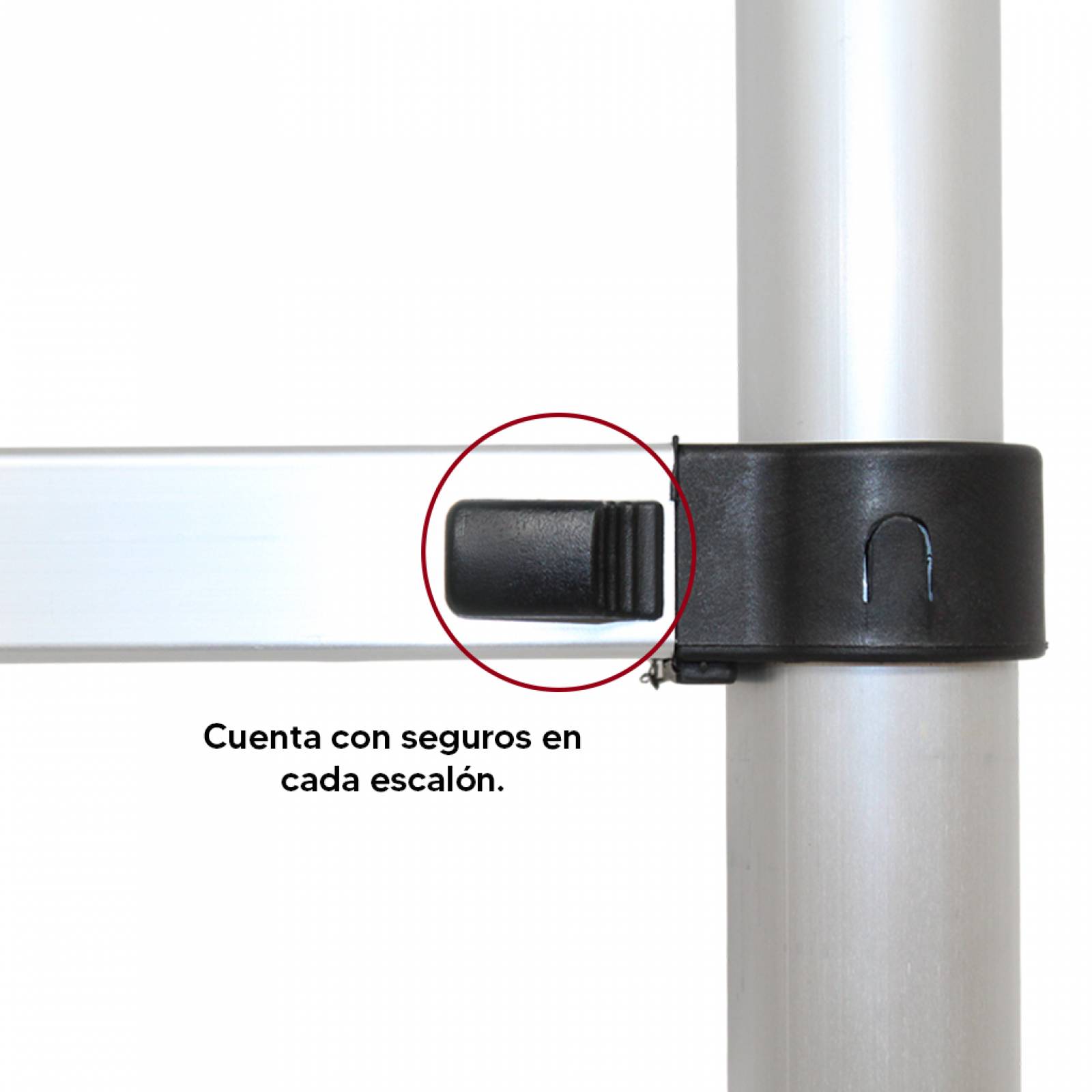 ESCALERA TELESCÓPICA DE 2 METROS CON 7 PELDAÑOS