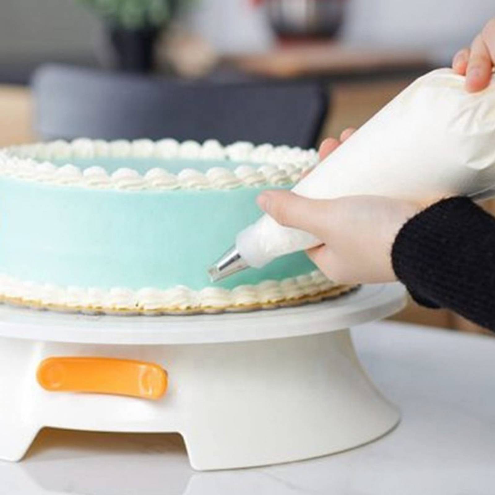 Base Con Plato Giratorio Para Decoración Pasteles Y Postres