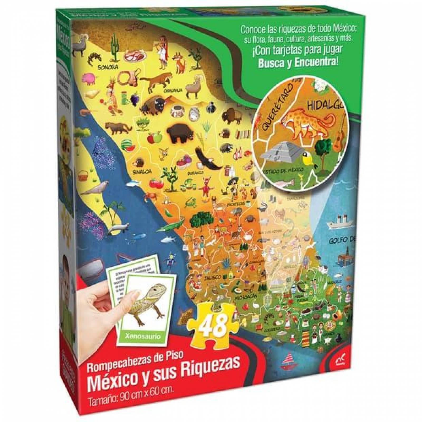 ROMPECABEZAS PISO DE LA REPUBLICA MEXICANA, CAJA CARTON 