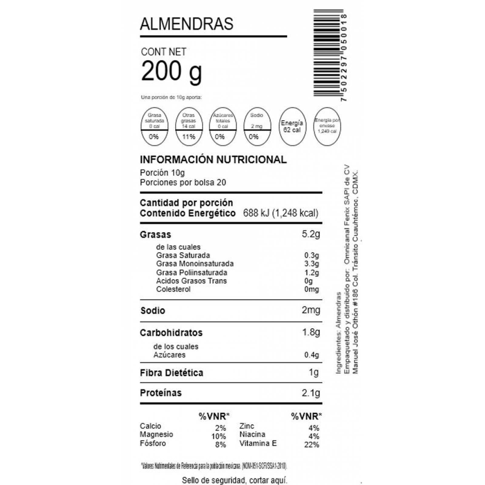 ALMENDRA NATURAL 200g 