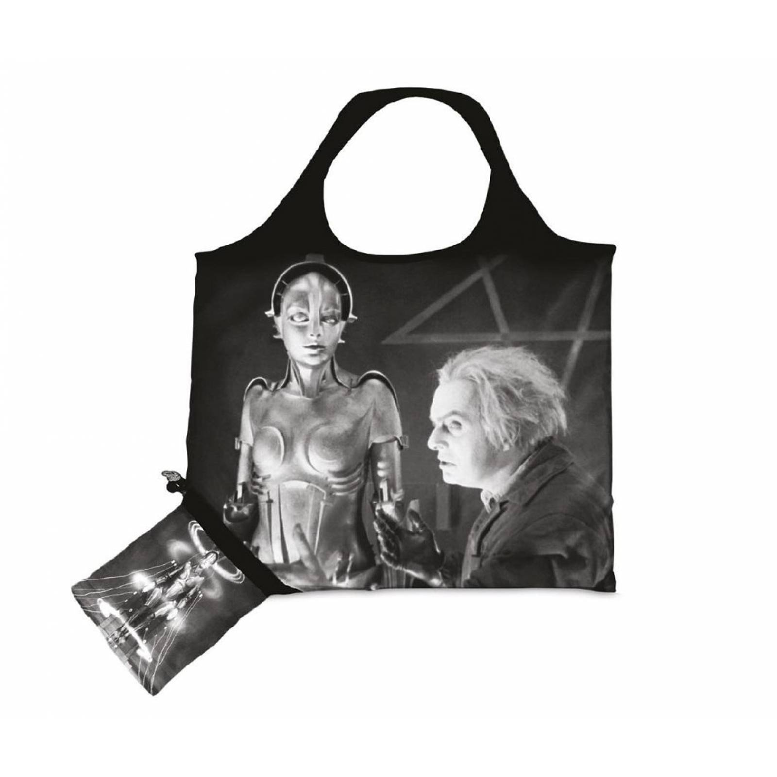 BOLSA PLEGABLE CON DIBUJO DE METROPOLIS LA PELICULA 